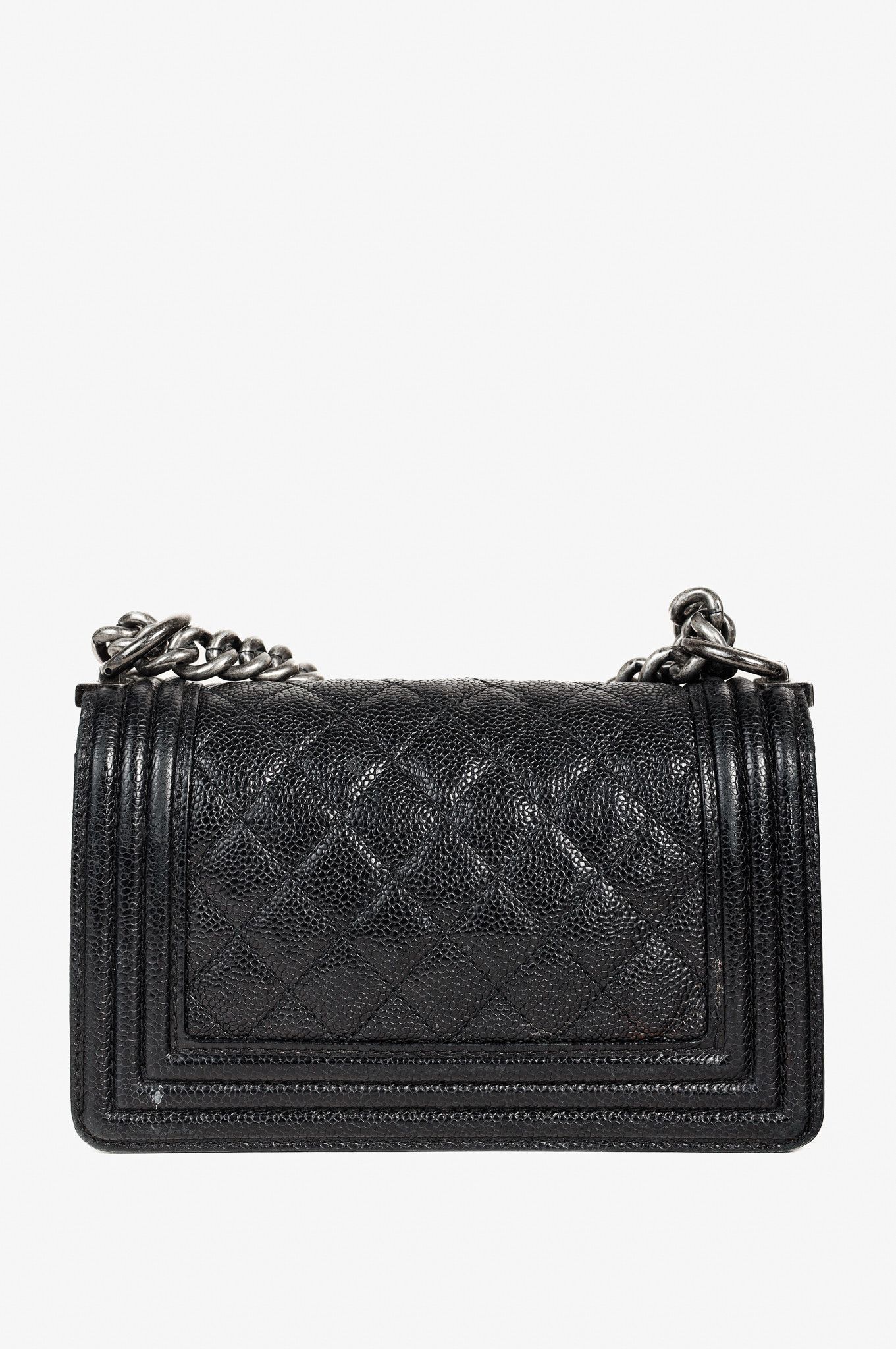 Chanel Chanel Small Boy Black Caviar Quilted Shoulder Bag Size ONE SIZE - 4 Thumbnail