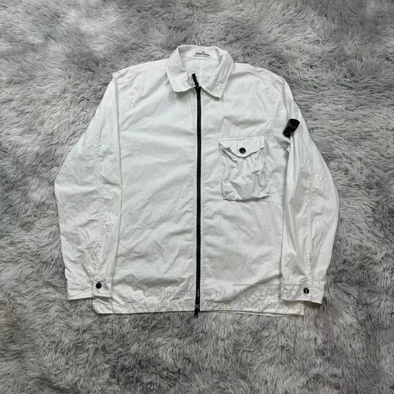 Stone Island Stone Island Single Pocket Washed Jacket White Size US XXL / EU 58 / 5 - 1 Thumbnail