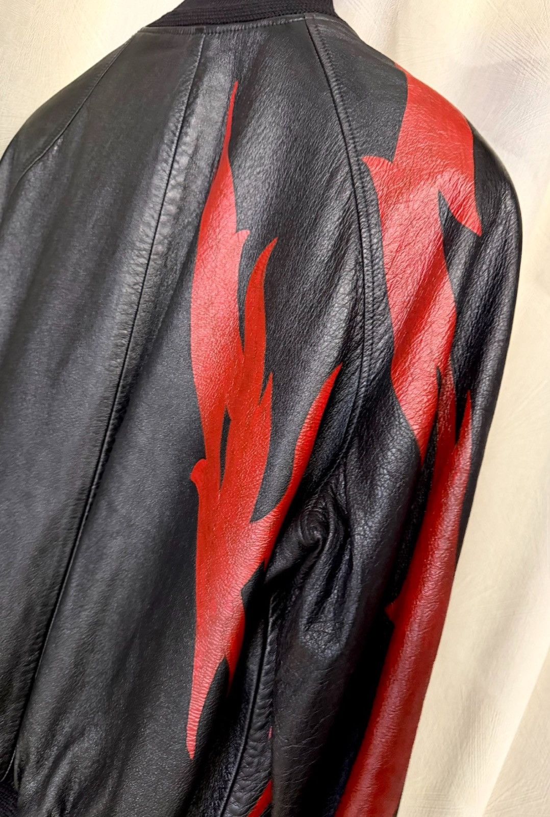 Saint Laurent Paris Saint Laurent Paris 17FW Flames Lambskin Bomber Jacket Size US S / EU 44-46 / 1 - 5 Thumbnail