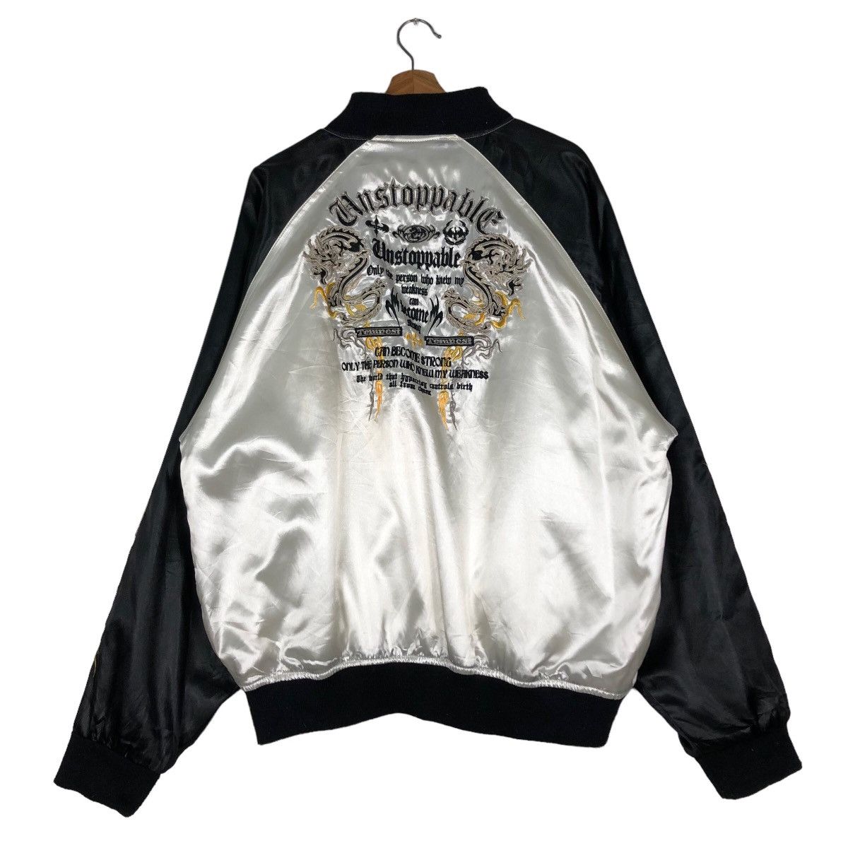 Japanese Brand 🔥Vintage Sukajan Jacket Unstoppable inspire Chrome Hearts Size US L / EU 52-54 / 3 - 8 Thumbnail
