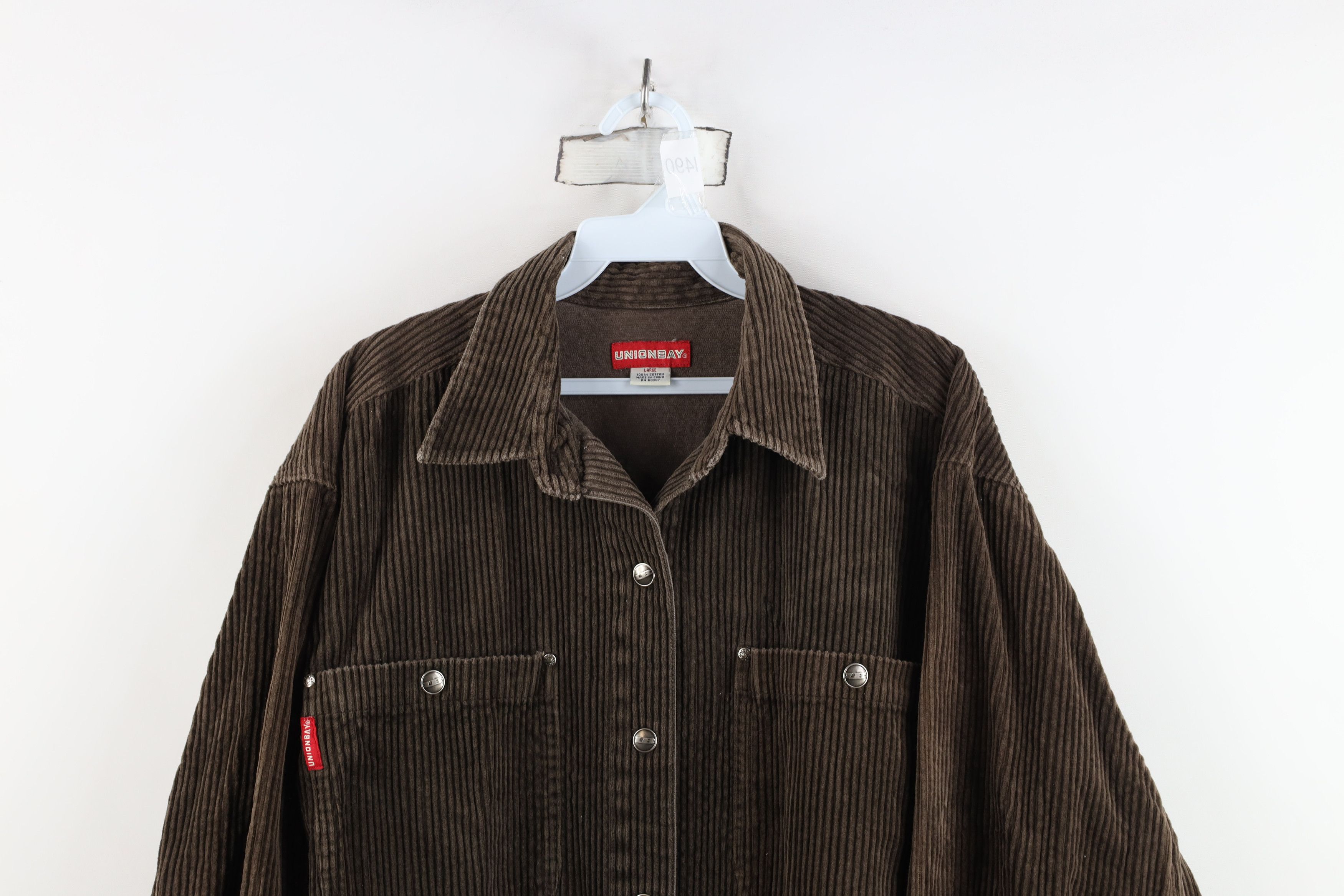 UNIONBAY Vintage 90s Unionbay Surfing Corduroy Button Shirt Jacket Size L / US 10 / IT 46 - 2 Thumbnail