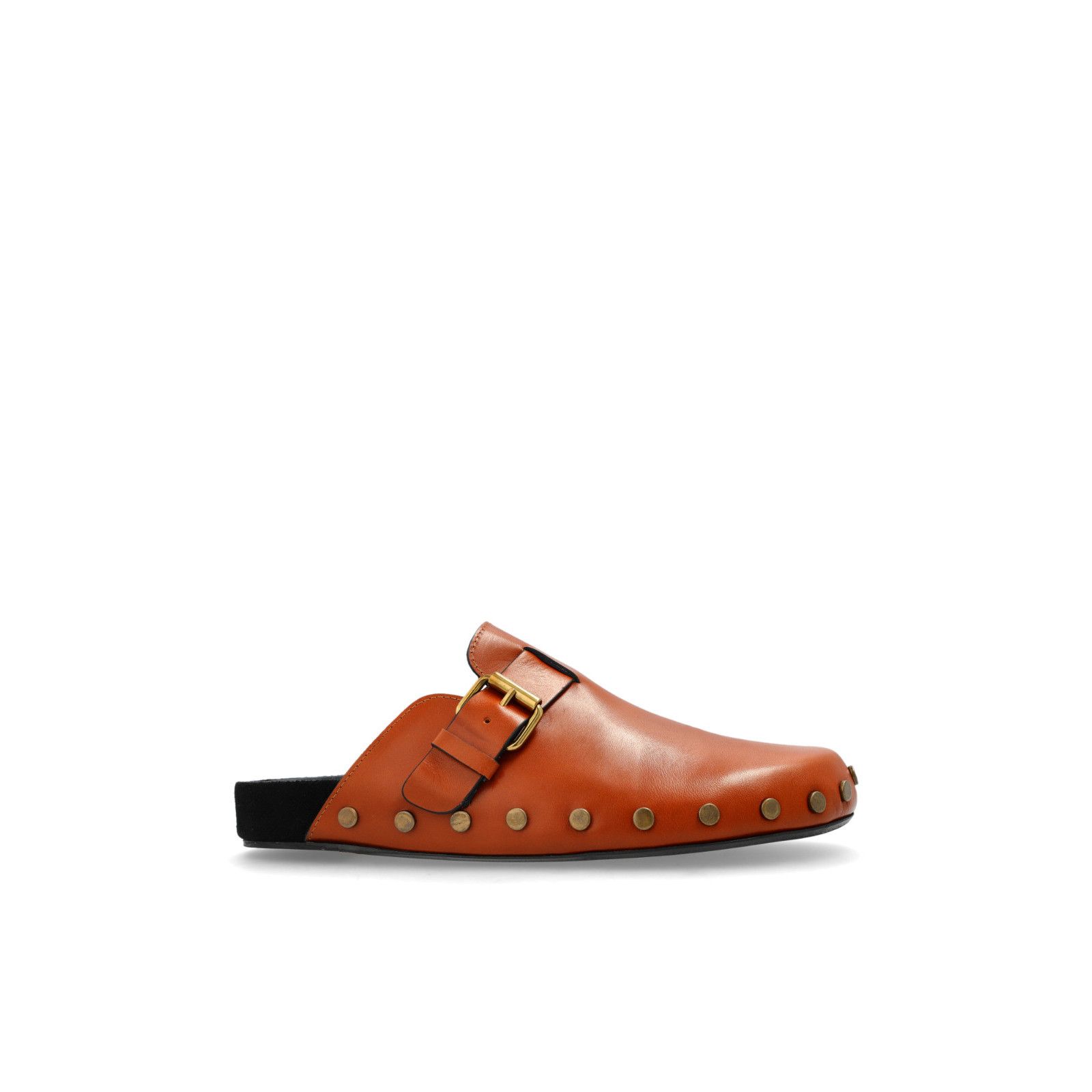 ISABEL MARANT Mirvin Brown Leather Slides New & Authentic (W