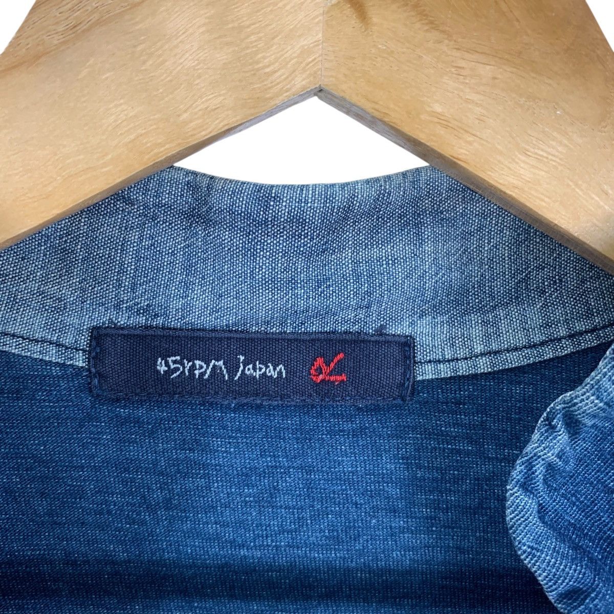 45rpm Vintage 45RPM STUDIO JAPAN Natural Pure Indigo Jacket Boro Size US XS / EU 42 / 0 - 8 Thumbnail