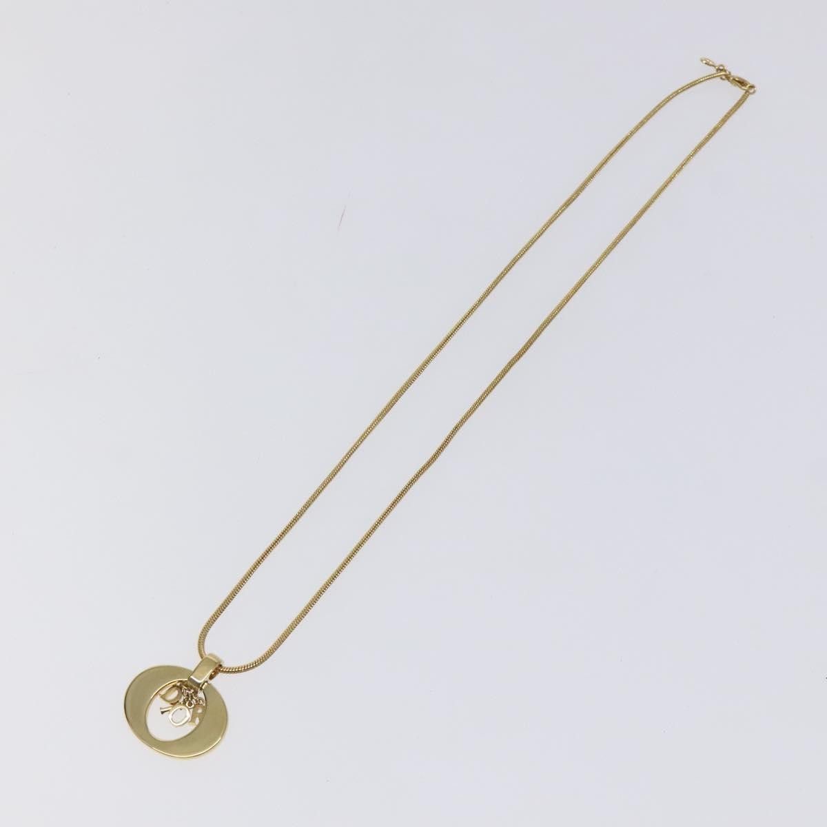 Dior Christian Dior Round Logo Pendant Necklace Metal Size ONE SIZE - 1 Thumbnail