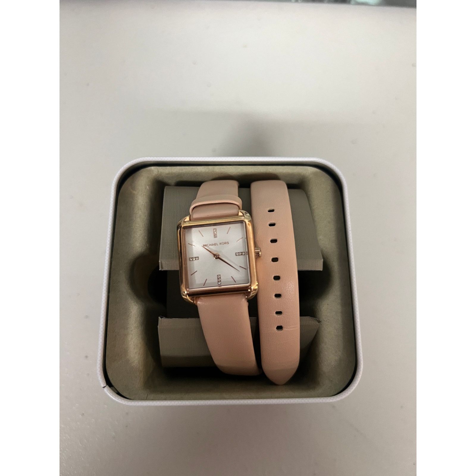 Michael Kors Michael Kors MK2826 Drew Blush Pink Leather Double Wrap Size ONE SIZE - 2 Thumbnail