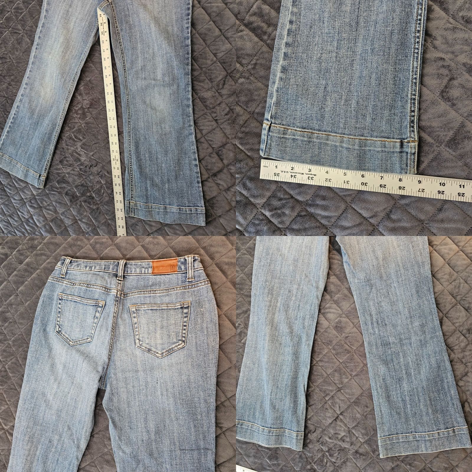 Lands' End Lands' End Premium Denim Petite Mid Rise Straight Leg Jean Blue 2P Original Fit Womens Petite Jeans 2P Blue Straight Leg Lands' End Size 26" / US 2 / IT 38 - 8 Thumbnail