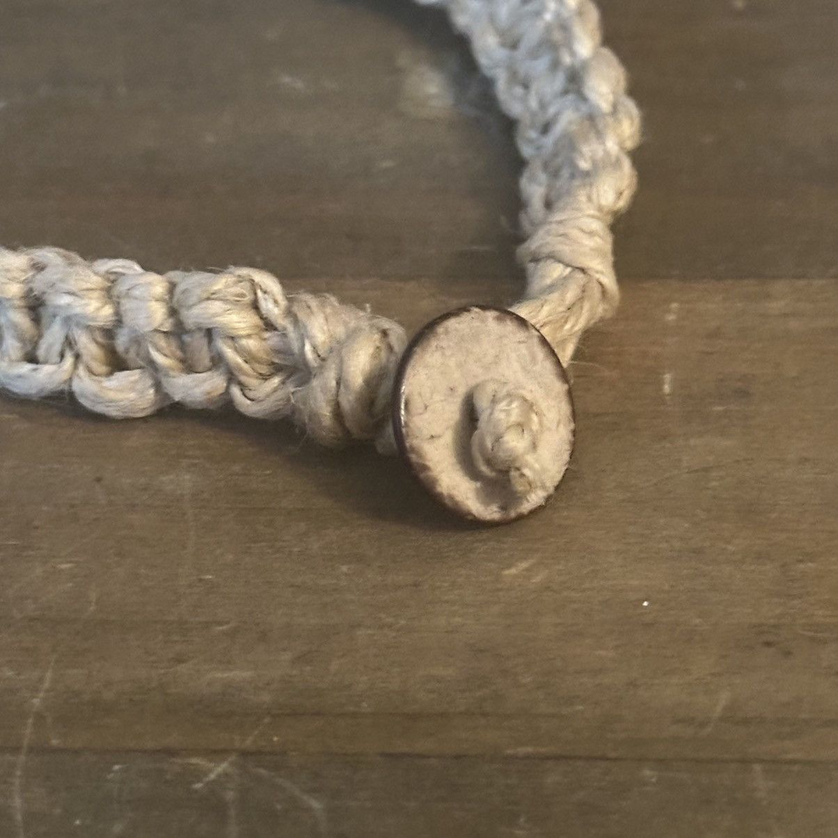 Vintage Vintage hemp woven wood bead necklace Size ONE SIZE - 2 Thumbnail