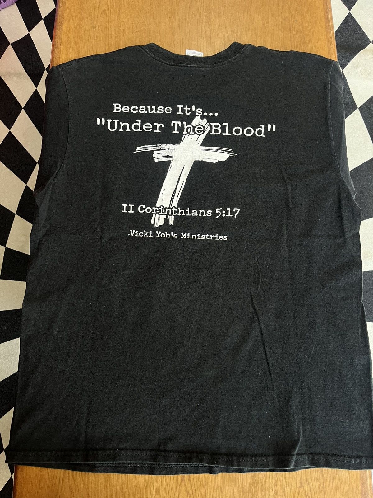 Arts & Science Vtg I’m Over It! Because it’s Under the Blood Vicki yoh’e Size US XL / EU 56 / 4 - 8 Thumbnail