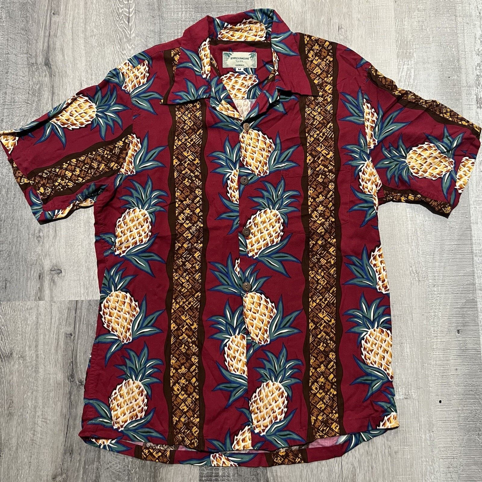 Other VTG KAMEHAMEHA Shirt Hawaiian Pineapple Camp Loop Collar M Size US M / EU 48-50 / 2 - 1 Thumbnail
