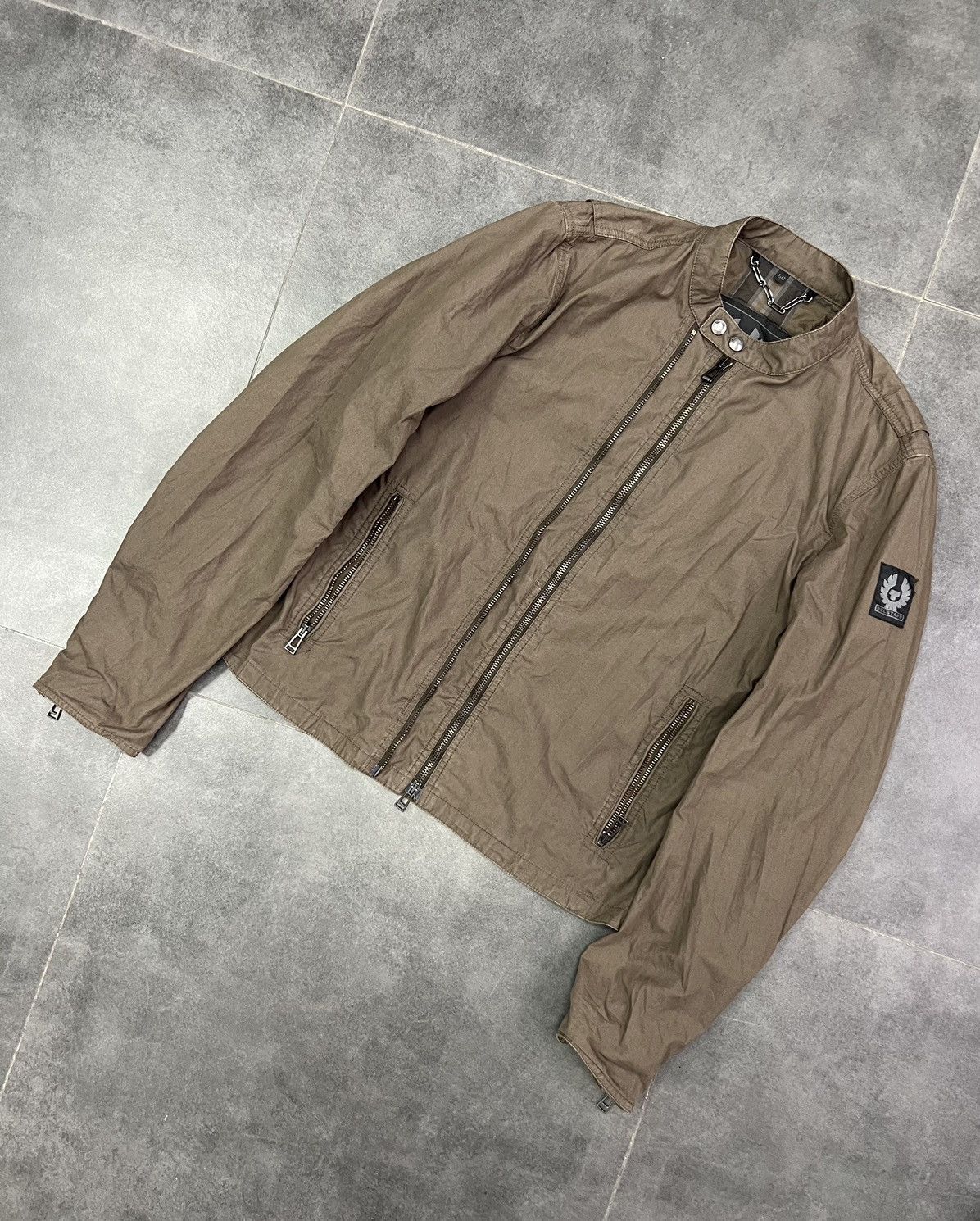 Belstaff × Vintage Vintage Belstaff cropped biker racing nylon Jacket Size US M / EU 48-50 / 2 - 1 Thumbnail
