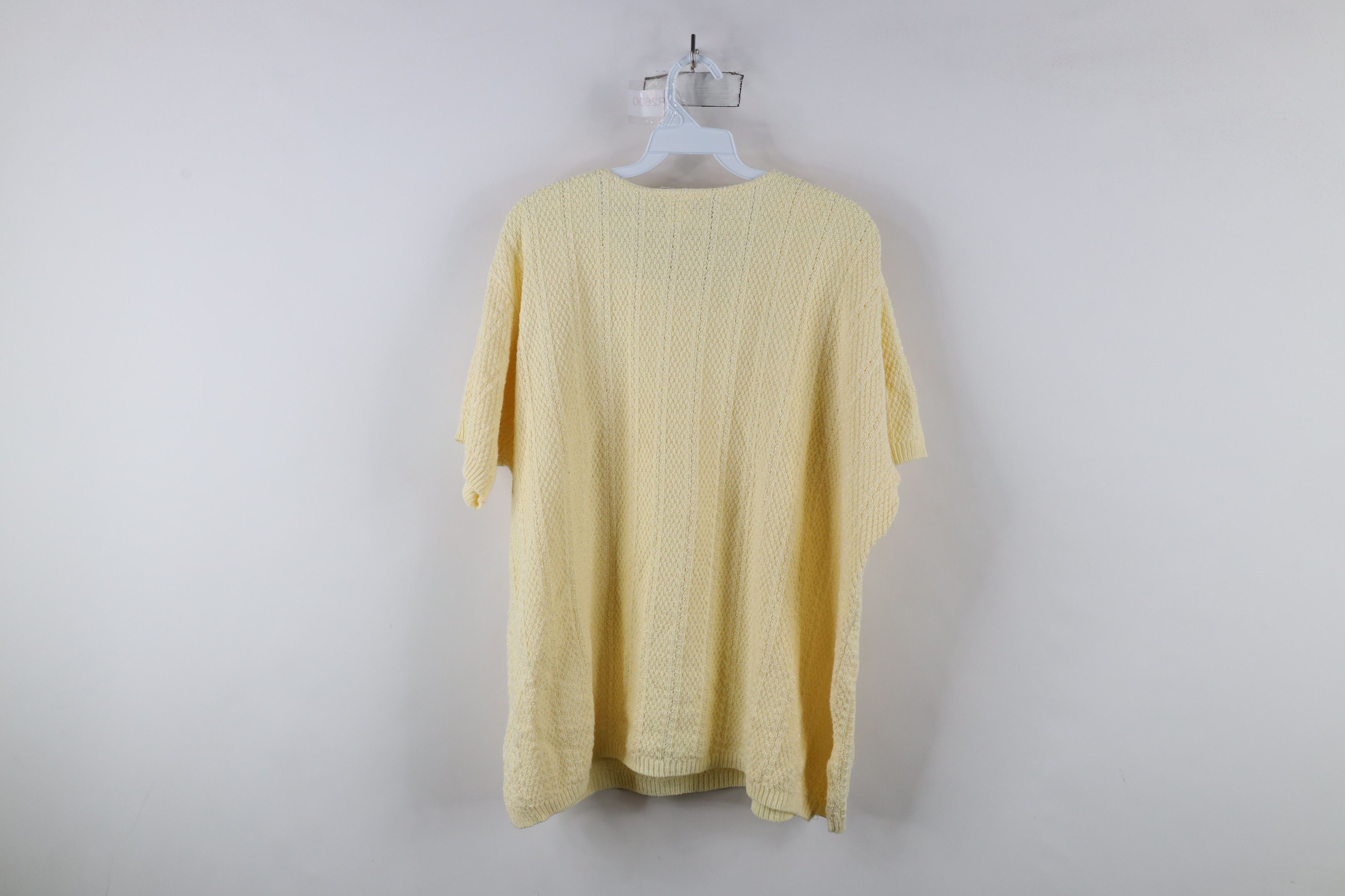 Vintage Vintage 90s Streetwear Ribbed Knit Short Sleeve Sweater USA Size L / US 10 / IT 46 - 7 Thumbnail