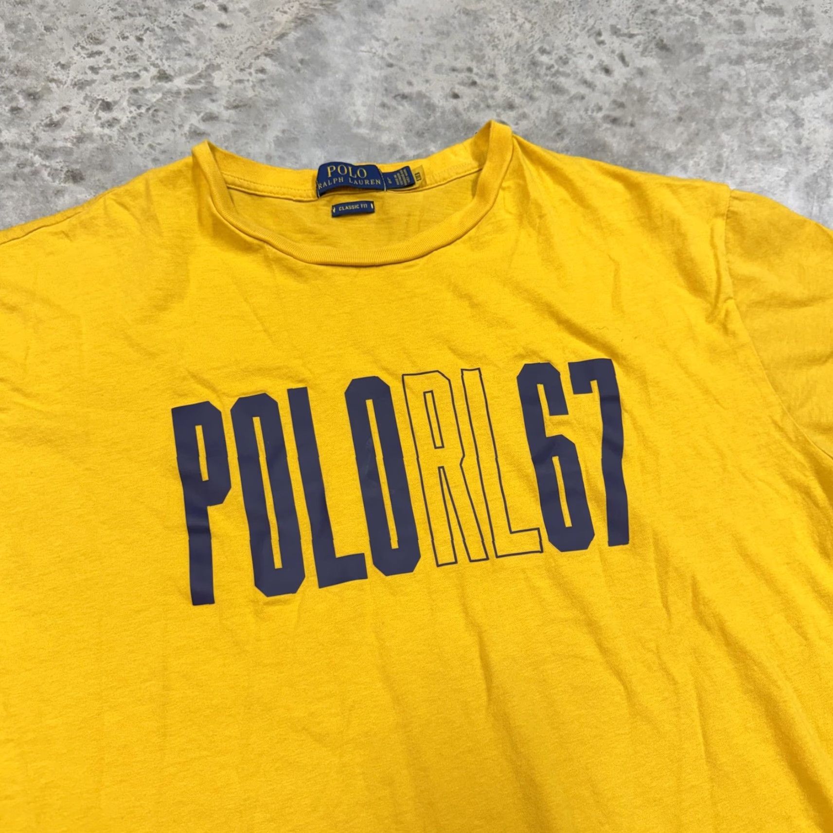 Polo Ralph Lauren Polo Ralph Lauren Shirt Mens Large Yellow RL67 Logo Graphic Tee Classic Fit Size US L / EU 52-54 / 3 - 3 Thumbnail