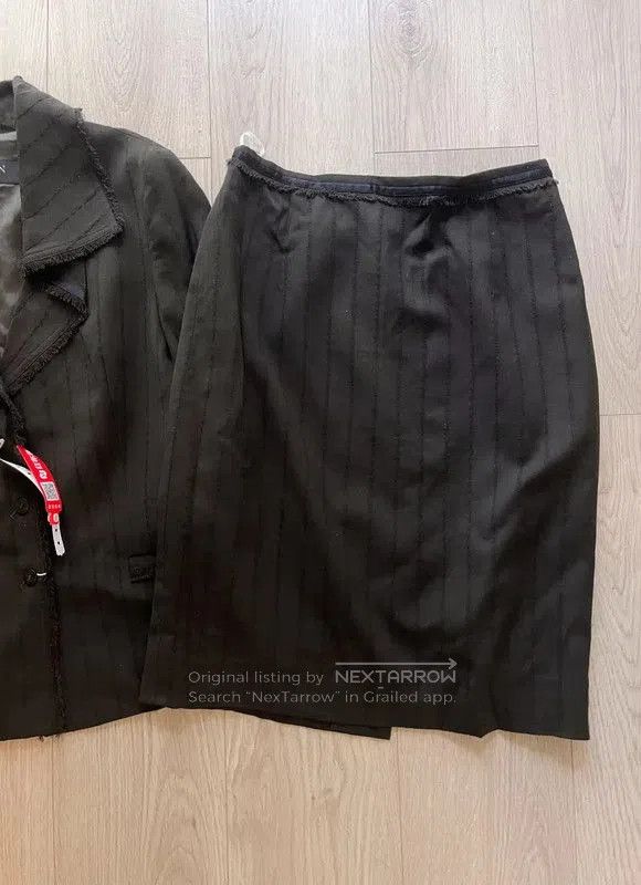 Lanvin Lanvin Cotton Blend Striped Cardigan in Dark Green . Size M / US 6-8 / IT 42-44 - 3 Thumbnail