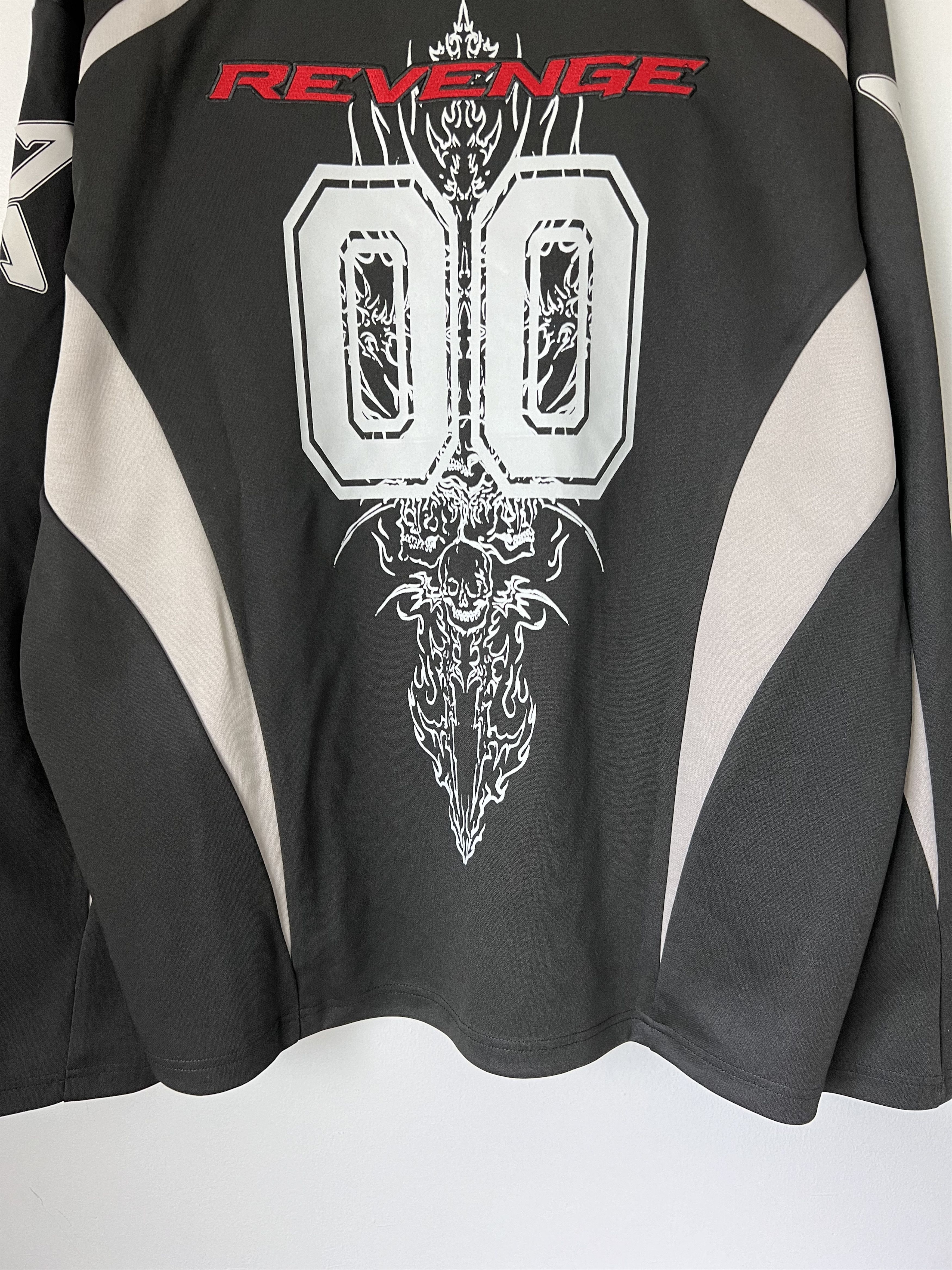 Revenge Revenge Double R Moto Jersey in Black Size US XXL / EU 58 / 5 - 7 Thumbnail