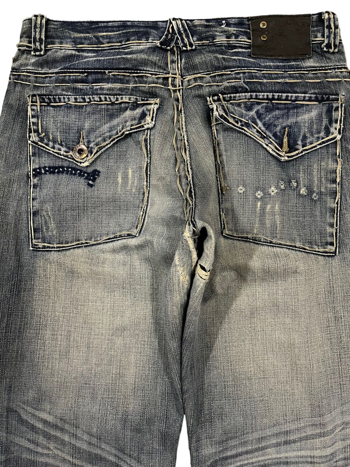 G-Star Vintage Japanese Gstar Raw Bleached Distress Loose Jeans Size US 33 - 4 Thumbnail