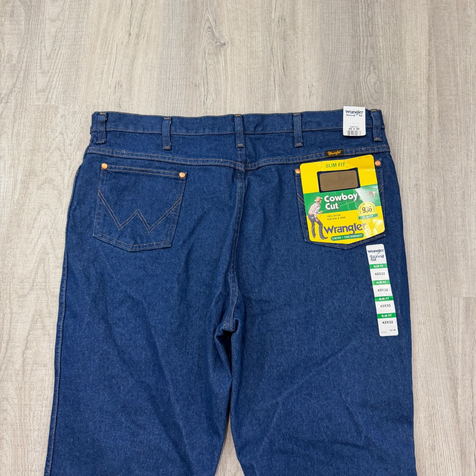 Wrangler Wrangler 936 Slim Cowboy Cut Jeans Men's 42x32 Blue NEW NWT Size US 42 / EU 58 - 6 Thumbnail