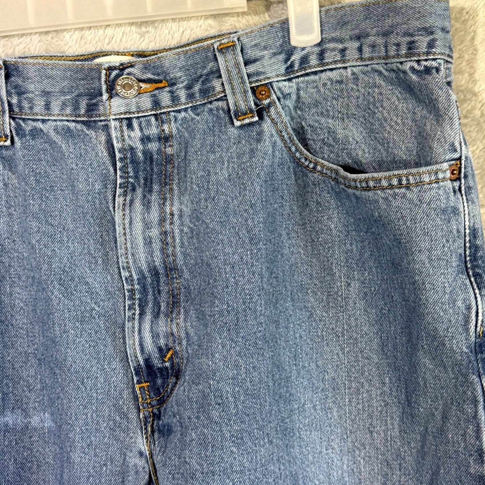 Levi's Levi’s 505 Jeans Men 38x30 Regular Fit Mid Rise Straight Blue Denim Classic Size US 38 / EU 54 - 4 Thumbnail