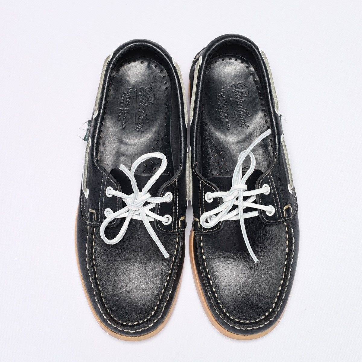 Paraboot Paraboot Veritable Mocassin Navy Leather Moccasin Shoes Size US 7.5 / EU 40-41 - 4 Thumbnail