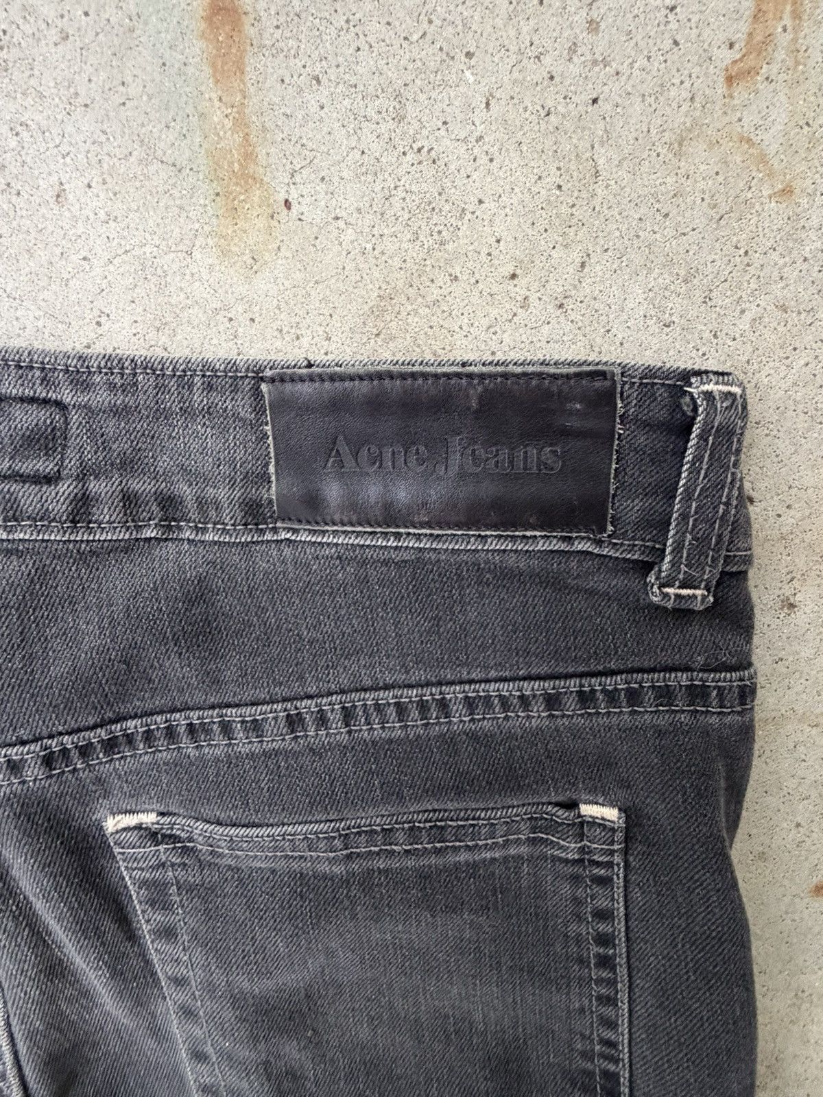Acne Studios Hex Discash Black Leather Patch Denim Jeans Size US 28 / EU 44 - 3 Thumbnail