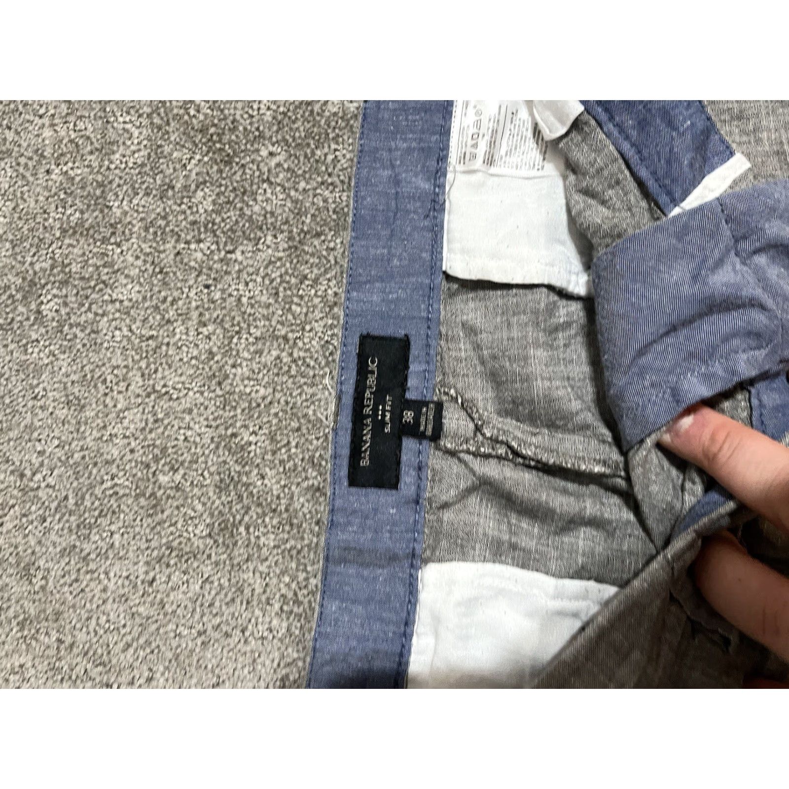 Banana Republic Banana Republic Shorts Slim Fit Straight Mens Size 38 Gray Flat Front Size US 38 / EU 54 - 3 Thumbnail