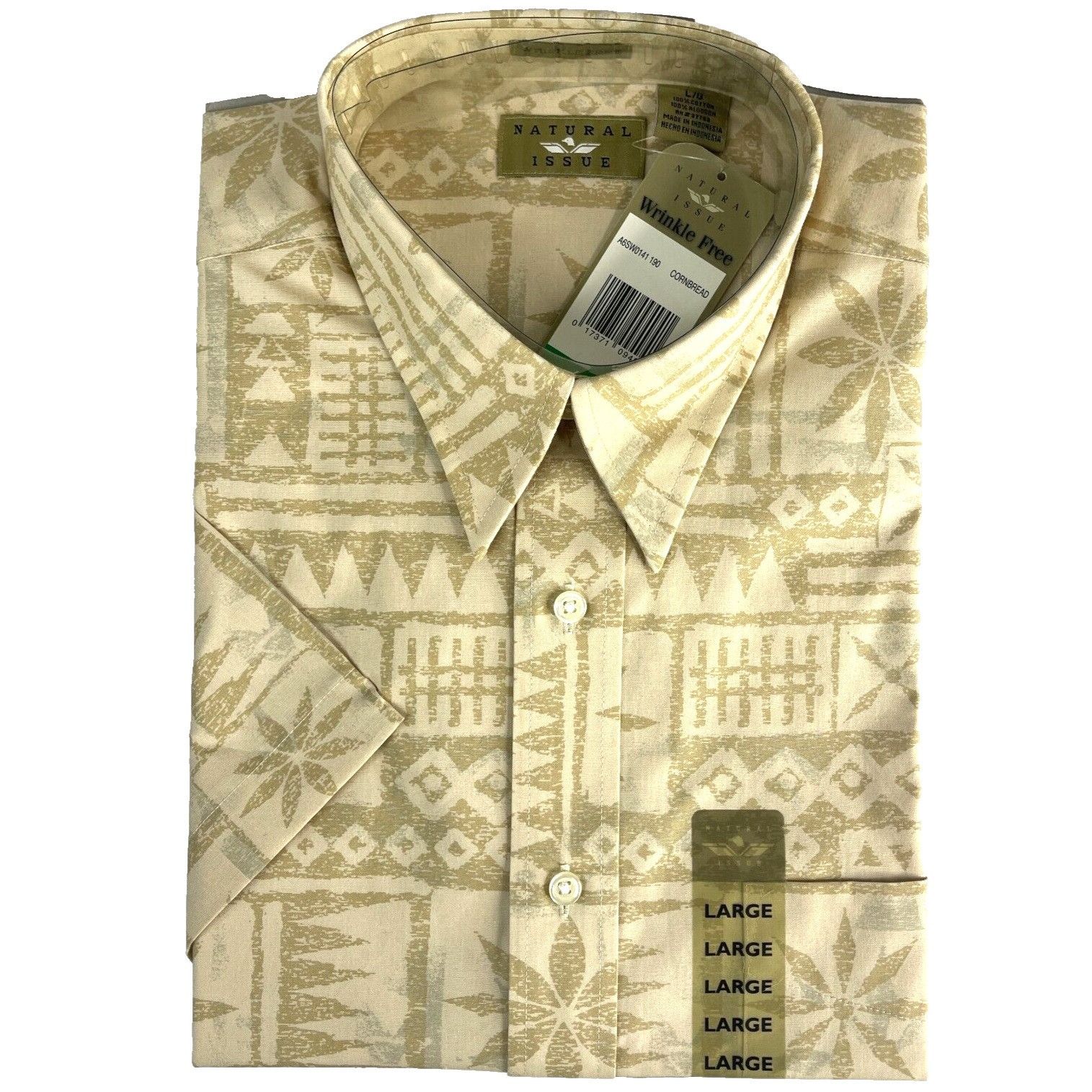 Natural Issue Natural Issue Native Tapa Print Tropical Short Sleeve Shirt Size US L / EU 52-54 / 3 - 1 Thumbnail