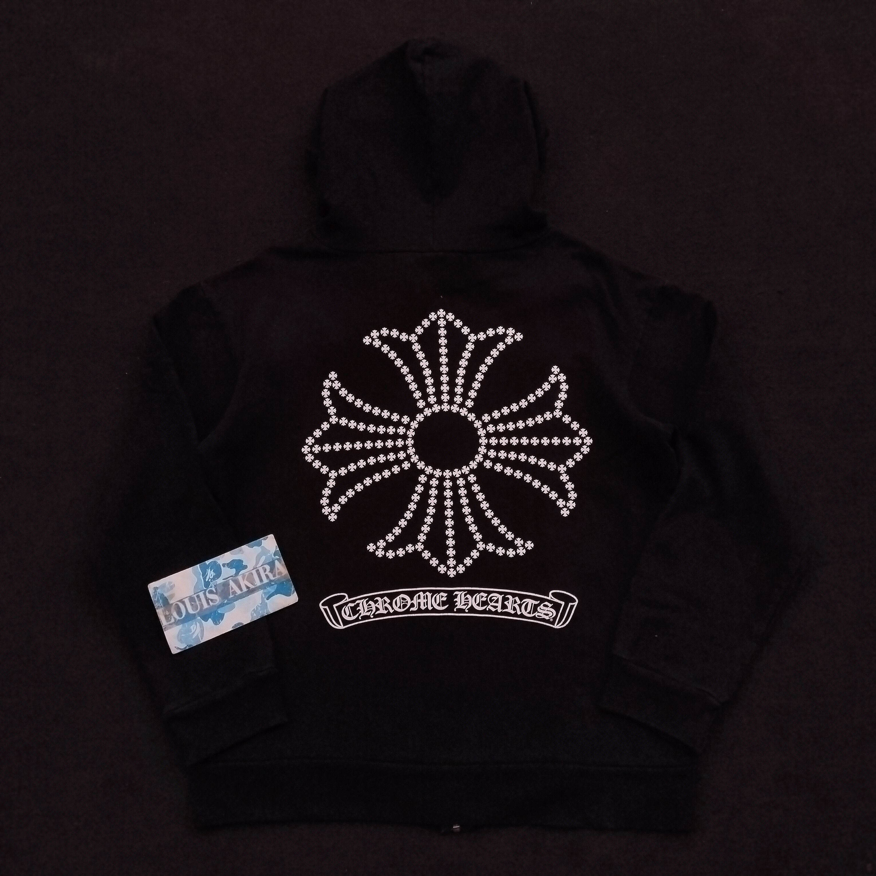 Chrome Hearts Plus Cross Hooded Zip Up Hoodie