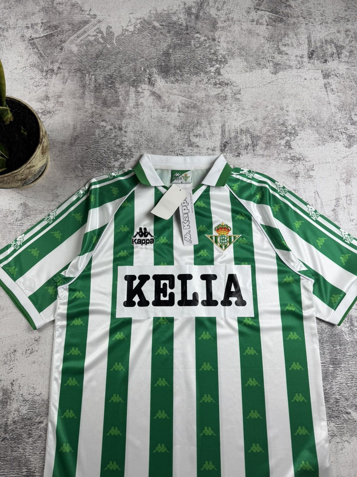 Kappa Real Betis 1995/1996/1997 Home Reproduction Soccer Football T Shirt Jersey Kit Size US XL / EU 56 / 4 - 5 Thumbnail