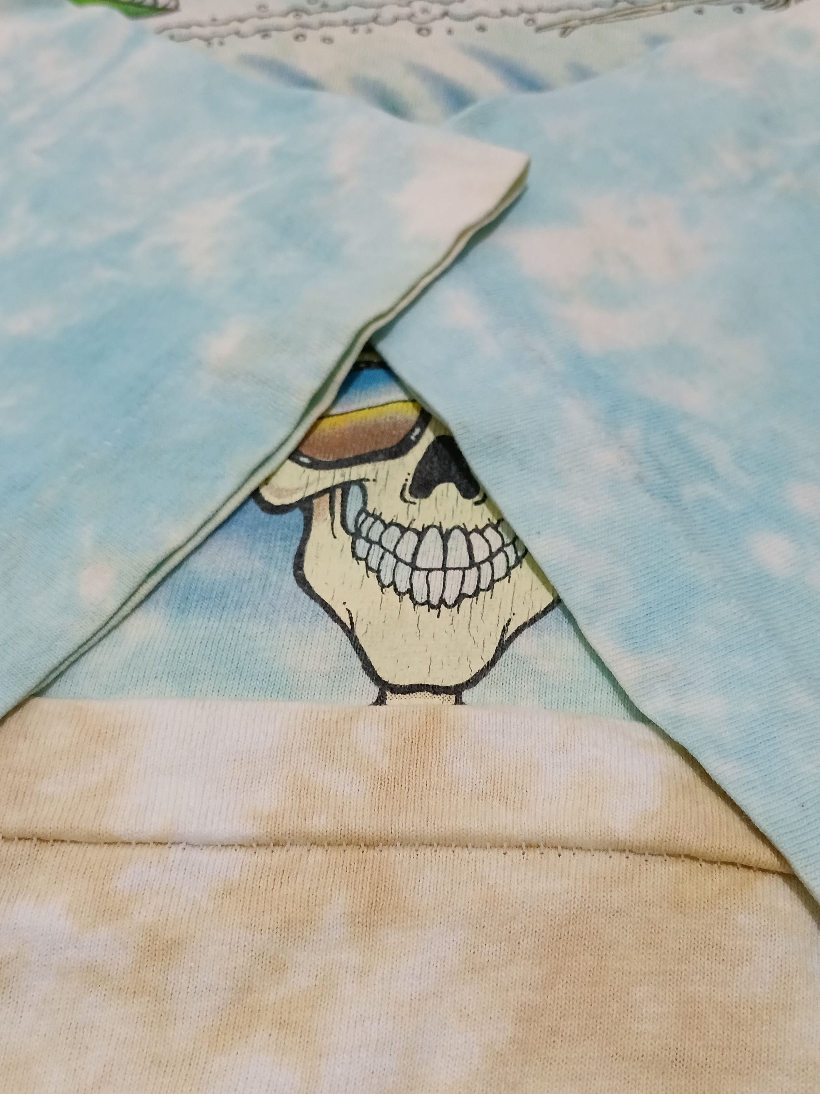 Arts & Science Vintage 90s Liquid Blue Joey Mars Psychedelic Skeleton Surf Size US XL / EU 56 / 4 - 7 Thumbnail