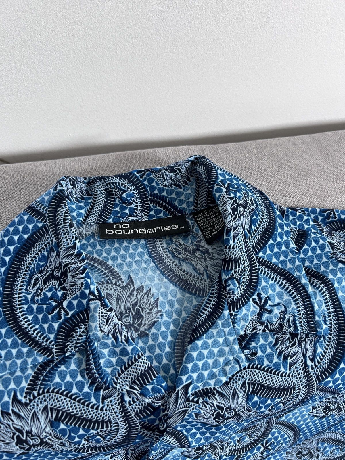 Japanese Brand × Vintage Vintage Dragon Overprint Shirt Short Sleeve Size US S / EU 44-46 / 1 - 5 Thumbnail