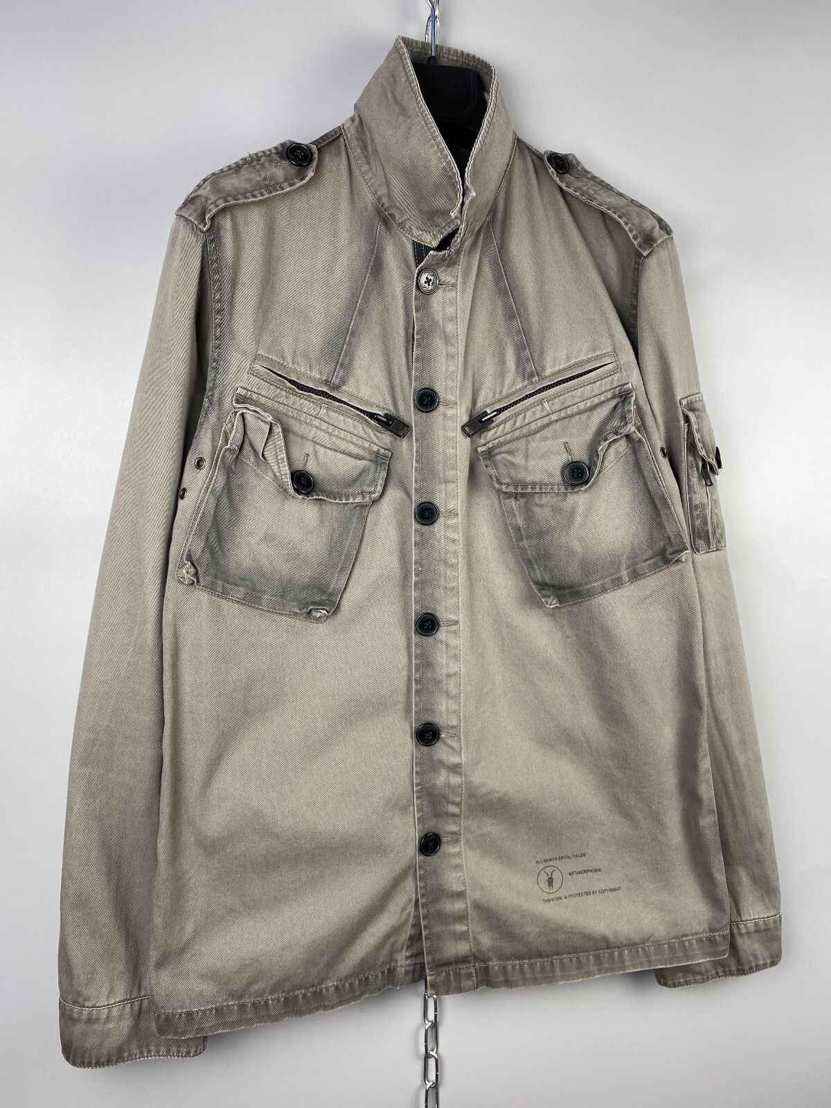Allsaints All Saints Mens Garment Dyed Mason Overshirt Jacket Size US M / EU 48-50 / 2 - 2 Thumbnail
