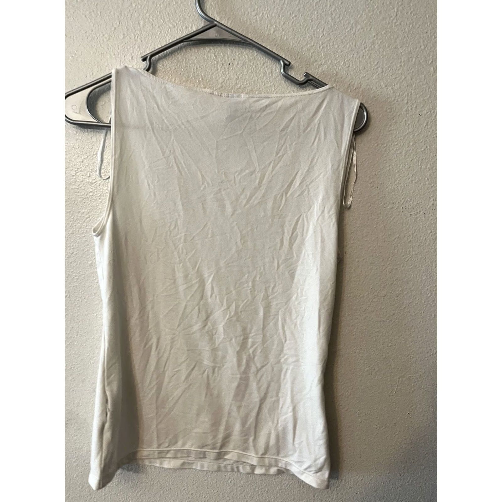 H&M H&M Divided Tank Shirt Women White Sleeveless Solid Size M Size M / US 6-8 / IT 42-44 - 3 Thumbnail