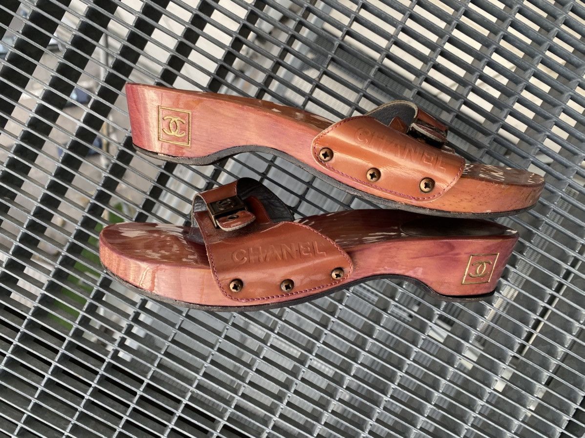 Chanel Chanel Wooden Slip Ons Size US 11 / IT 41 - 9 Thumbnail