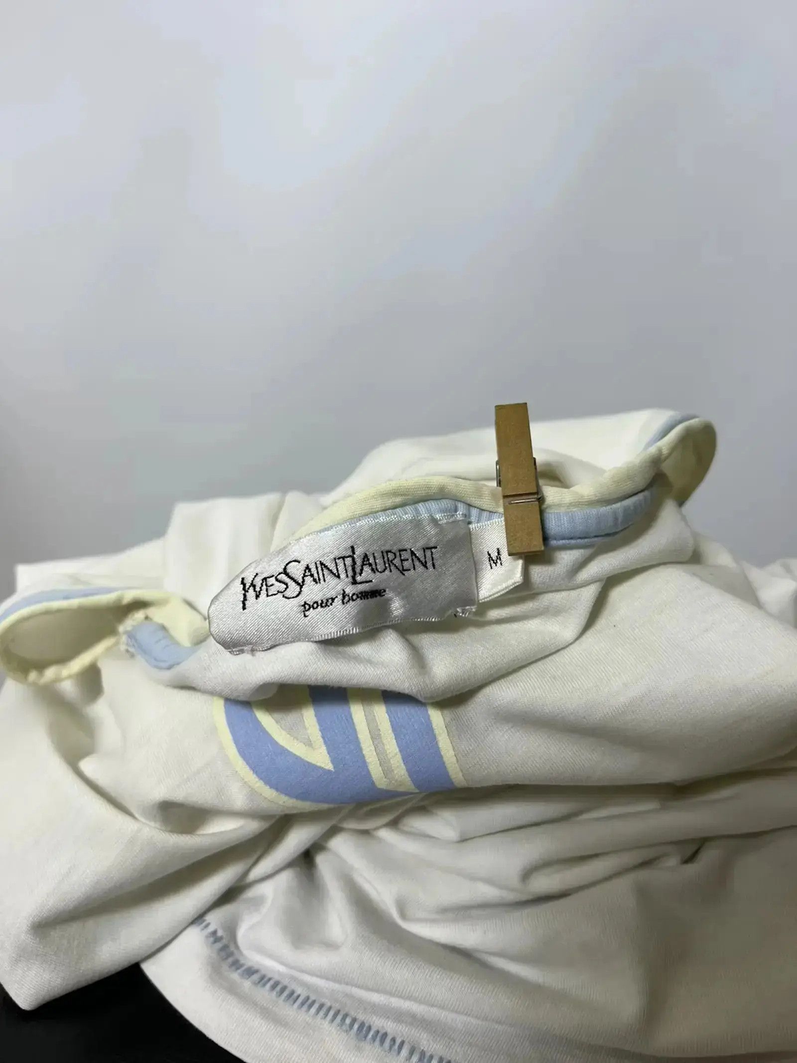 Designer × Vintage × Yves Saint Laurent Yves Saint Laurent big logo T-shirt Size US M / EU 48-50 / 2 - 3 Thumbnail
