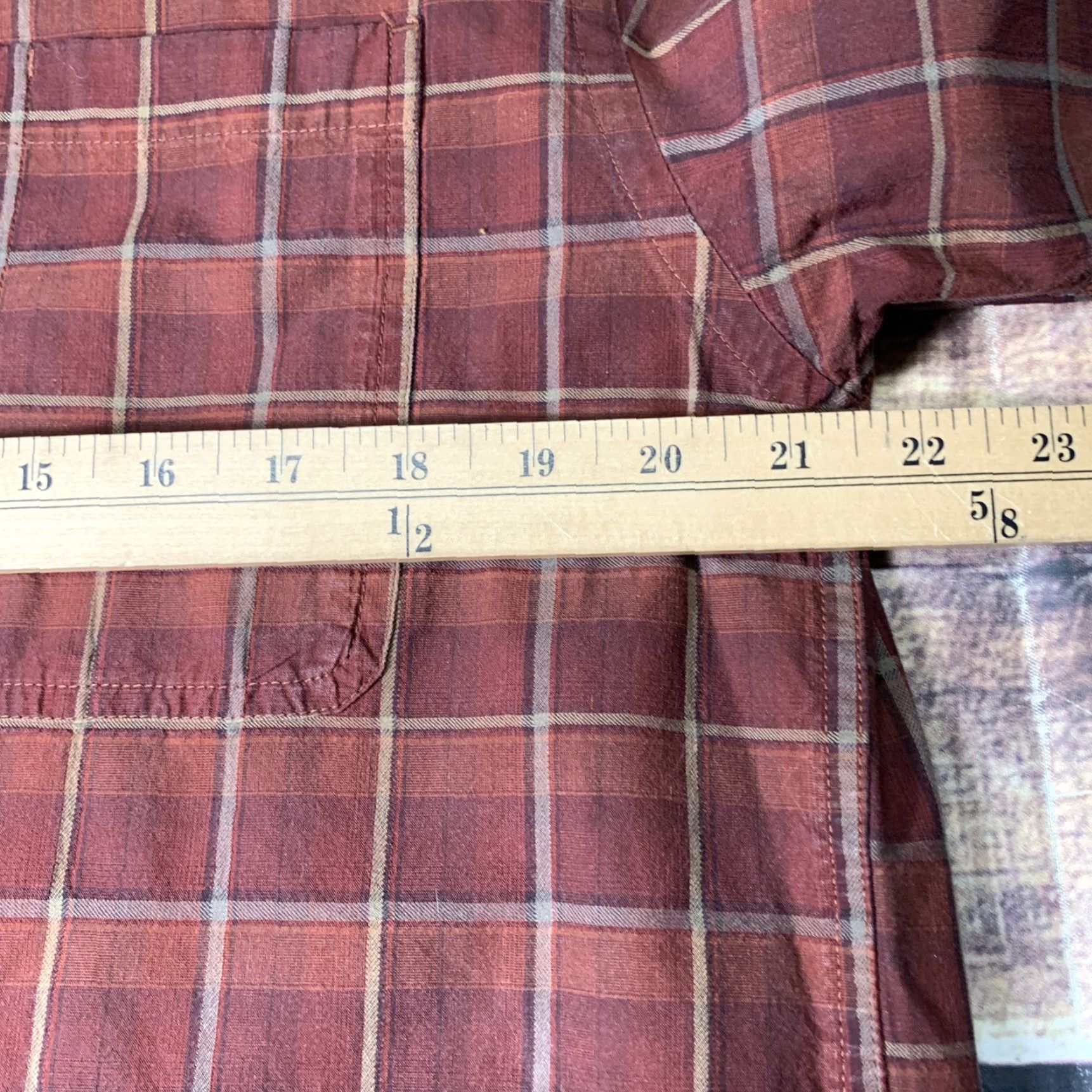 Logo 7 Columbia Mens Long Sleeve Shirt Red Black Maroon Plaid Logo Button-Up Casual Cotton Size M Size US M / EU 48-50 / 2 - 3 Thumbnail