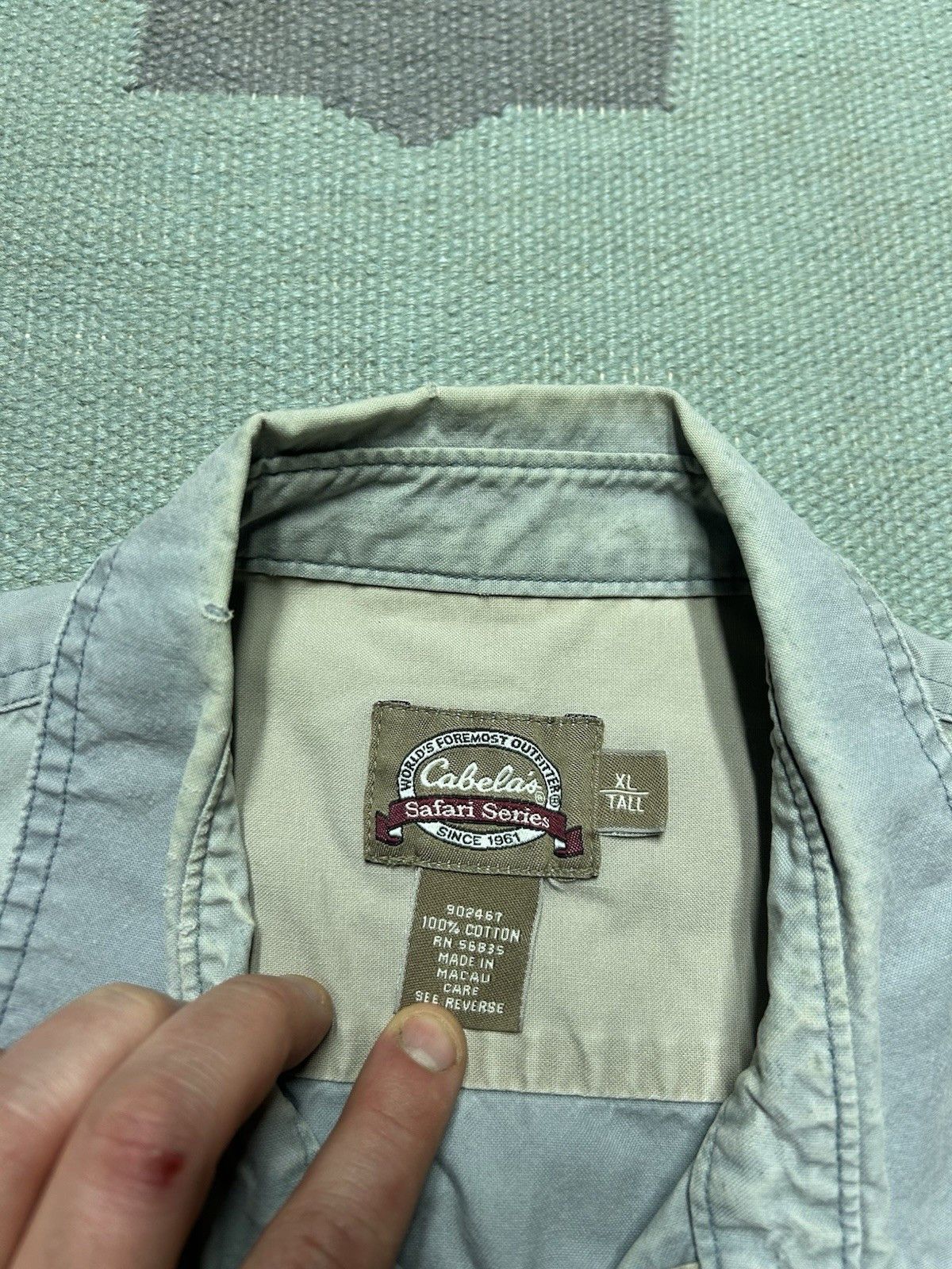 Vintage Vtg cabelas button shirt safari hiking fishing cotton XL tal Size US XL / EU 56 / 4 - 6 Thumbnail
