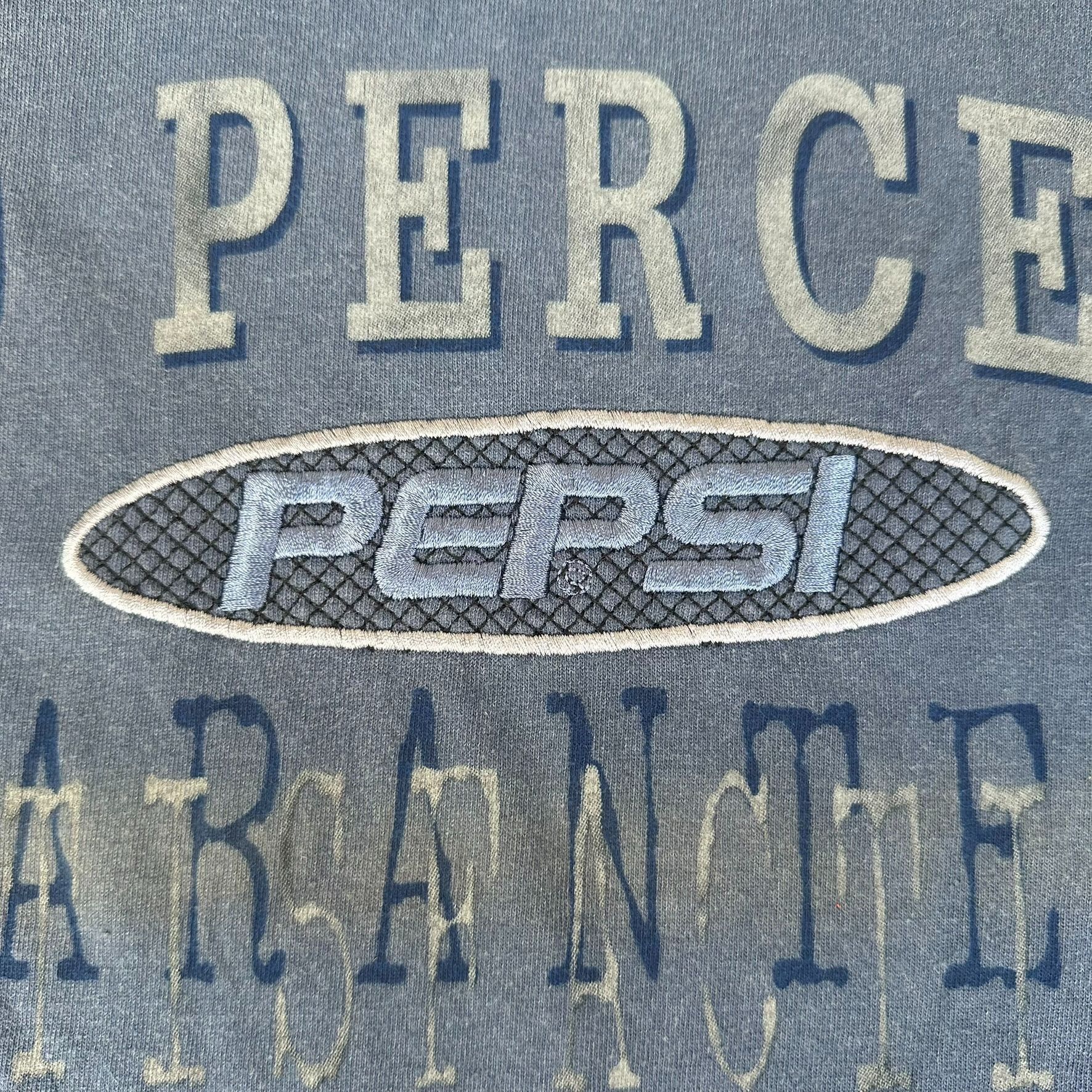 Pepsi Vintage 90s Pepsi Embroidered T-Shirt Single Stitch Sun Fade Size US XL / EU 56 / 4 - 3 Thumbnail