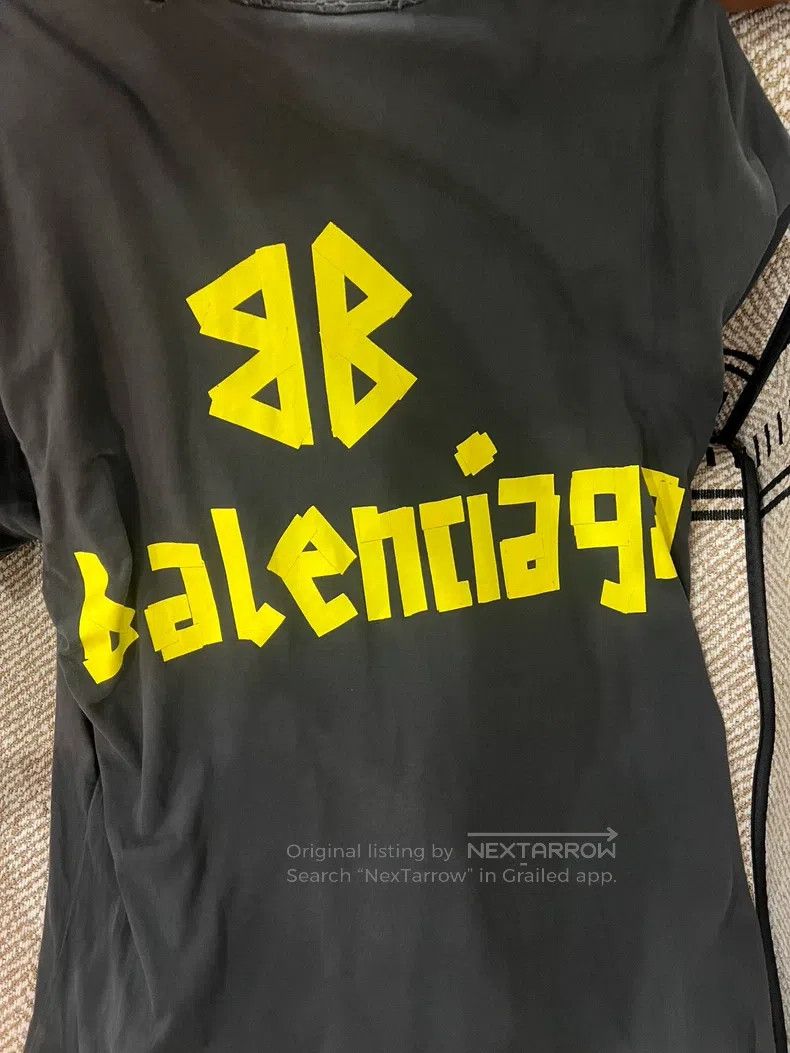 Balenciaga Balenciaga Tape T-Shirt Size US S / EU 44-46 / 1 - 1 Thumbnail
