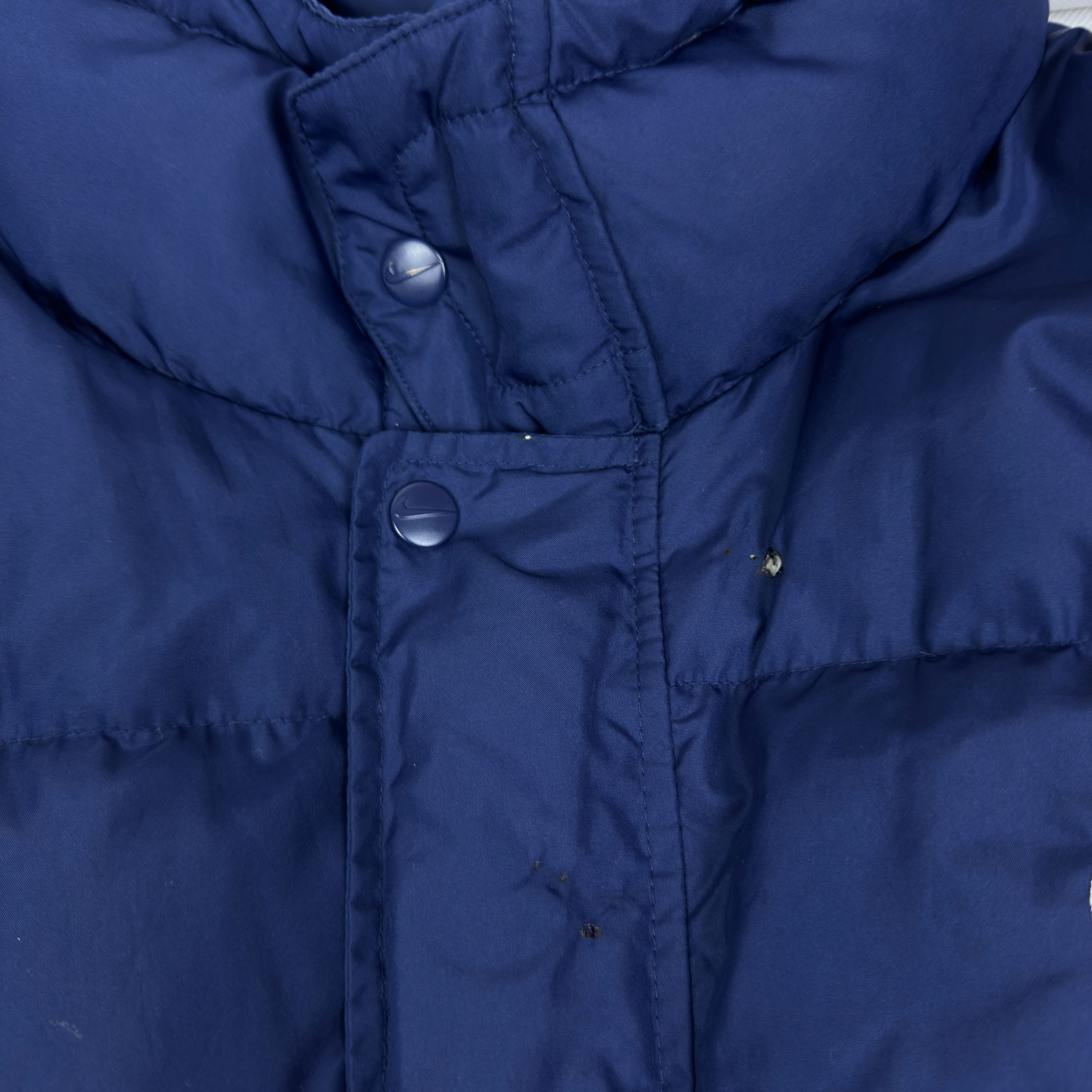 Nike Nike Men's Navy White Swoosh Full Zip Puffer Down Jacket XL Size US XL / EU 56 / 4 - 5 Thumbnail