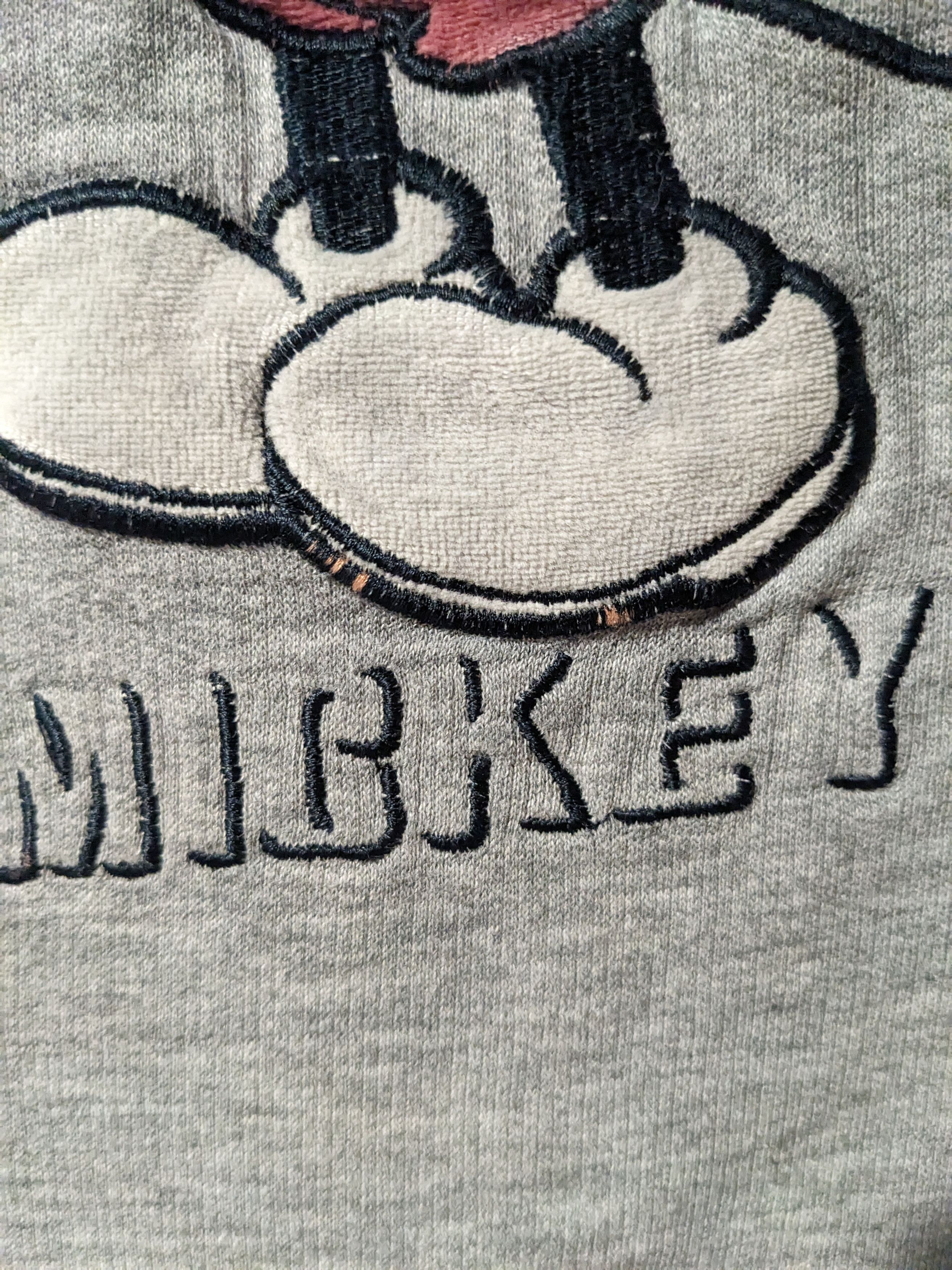 Disney × Vintage Vintage Y2K Mickey Mouse Disney Gray Large Sweatshirt Size US L / EU 52-54 / 3 - 4 Thumbnail