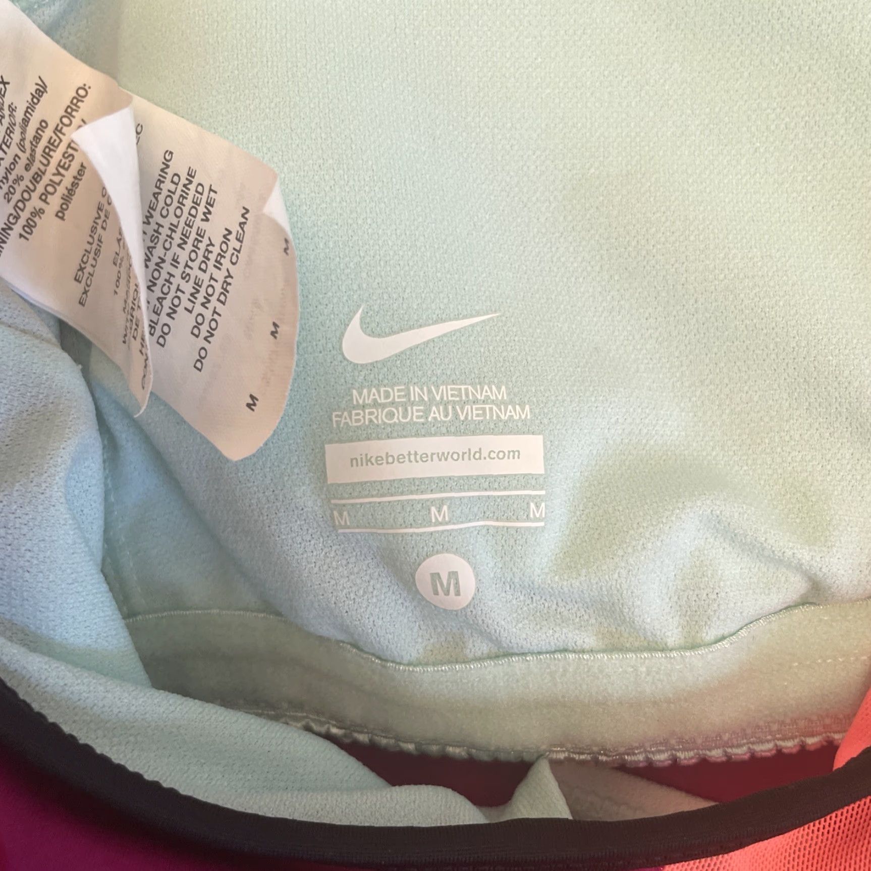 Nike Nike Racerback Tankini Top Swimwear Women's Medium Maroon - Built-In Bra, Polyester Lining, Athletic, 15023, Regular, Women, Top Size M / US 6-8 / IT 42-44 - 5 Thumbnail