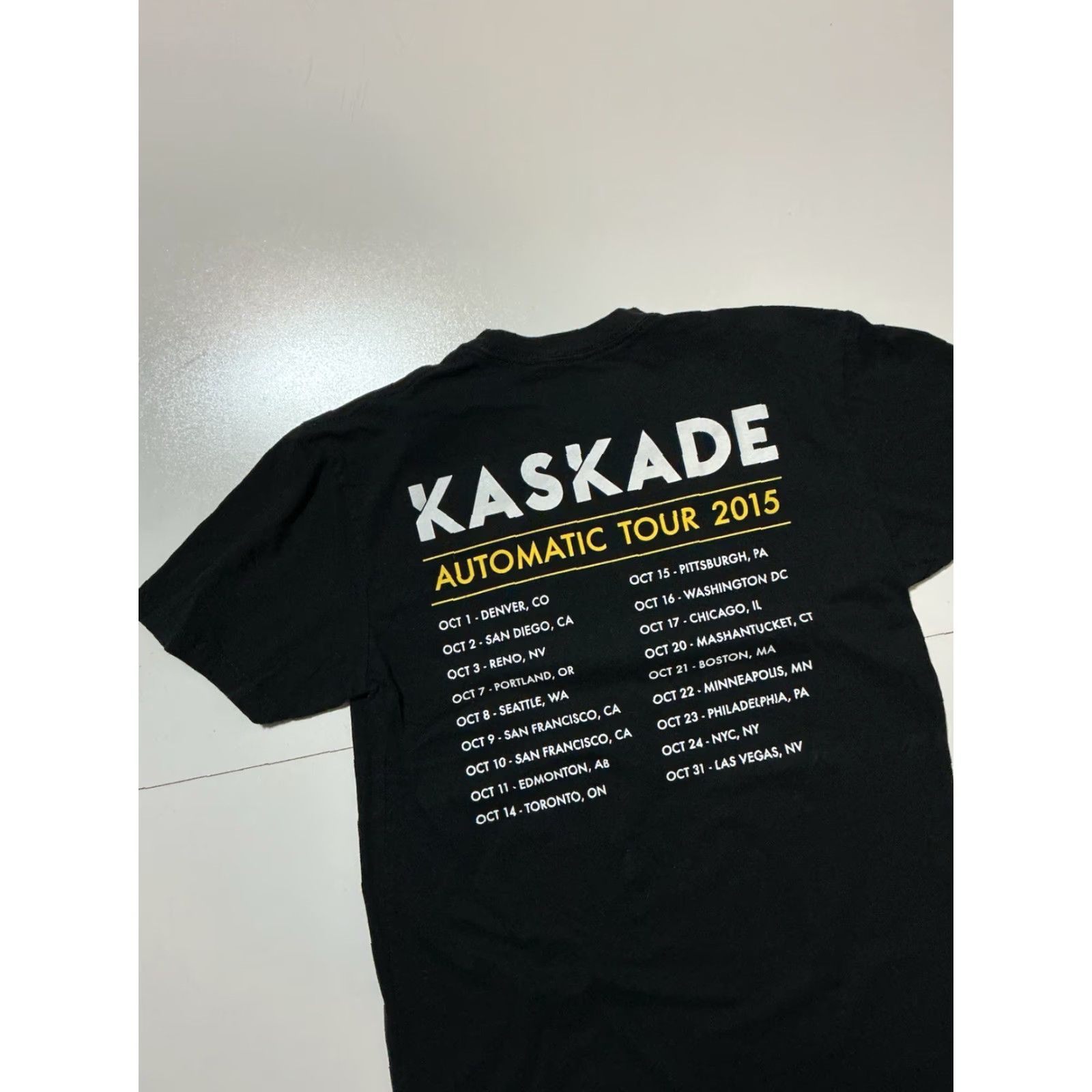 DANCER Kaskade Automatic 2015 Tour DJ House Dance Electronic Official Graphic T-Shirt S Mens Black Size US S / EU 44-46 / 1 - 4 Thumbnail