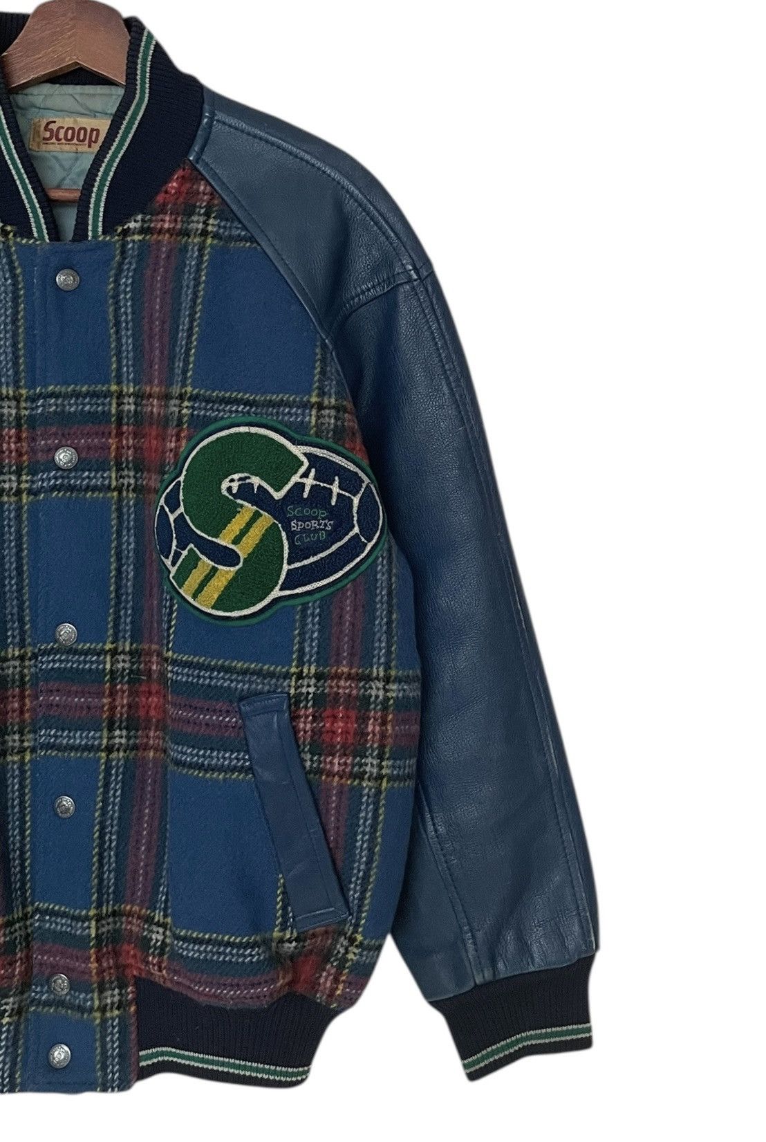 SCOOP Vintage Brand Scoop Leather Varsity Jacket 1980s Size US M / EU 48-50 / 2 - 3 Thumbnail
