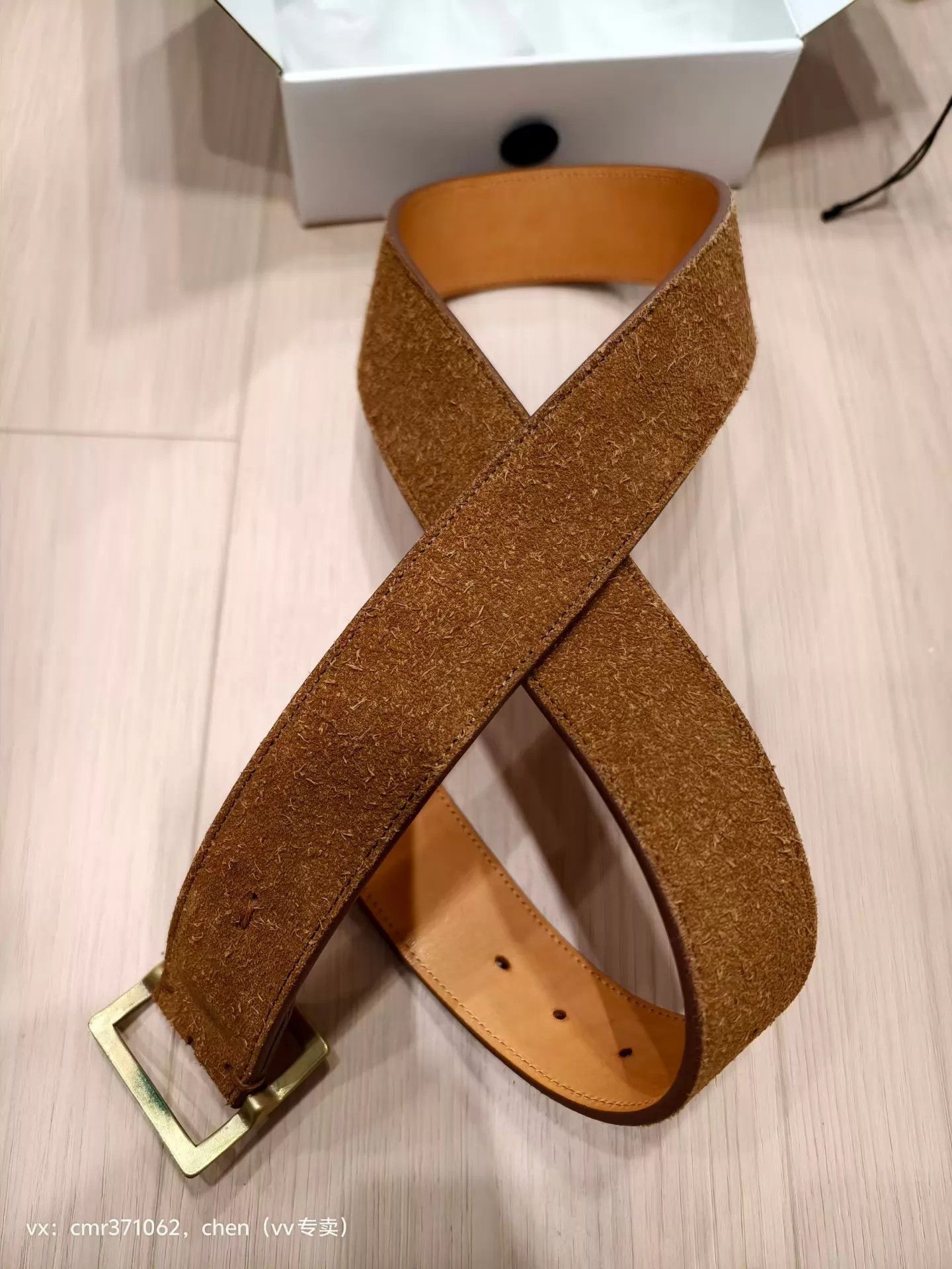 Visvim VISVIM 17AW PLAIN BELT 45MM VEGGIE SUEDE Camel w34 Size 34 - 3 Thumbnail
