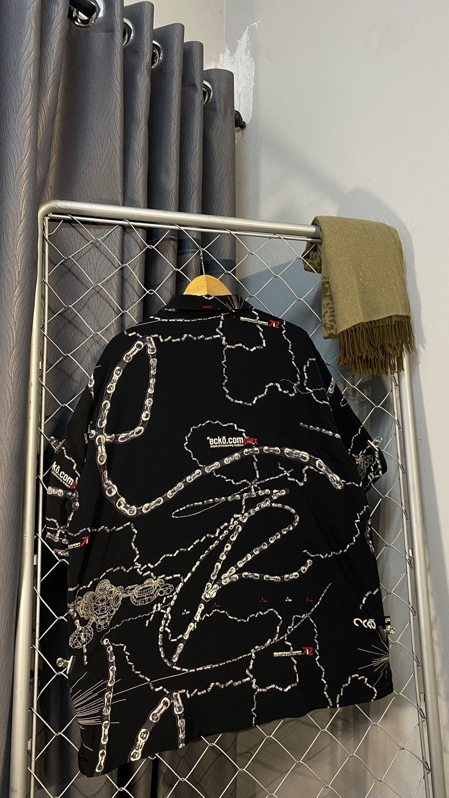 Ecko Unltd. × Japanese Brand × Vintage VINTAGE y2k ECKO UNLTD SHIRT RAYON AOP CHAIN XL Size US XL / EU 56 / 4 - 2 Thumbnail