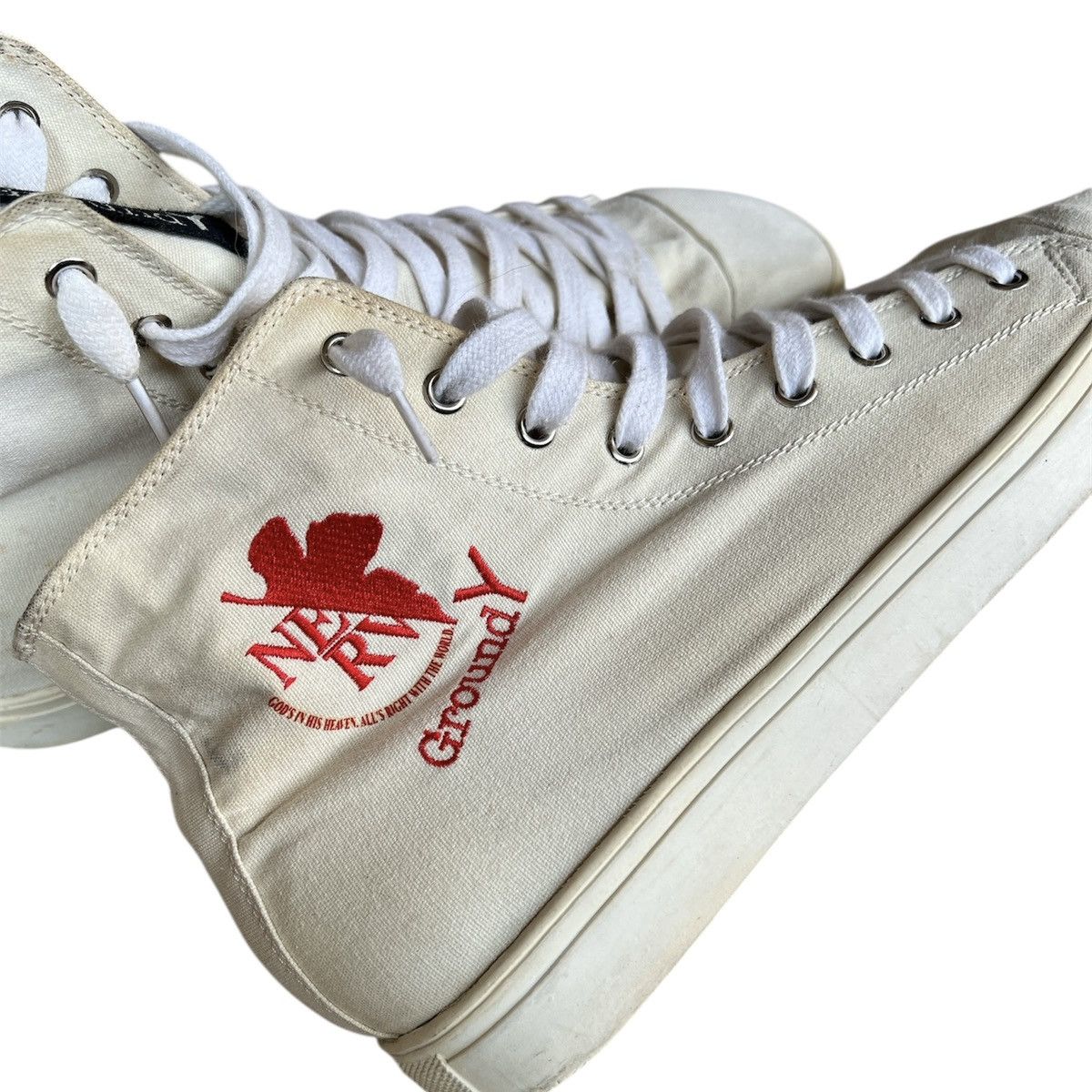 Ground Y Yohji Yamamoto Ground Y x Evangelion hi top sneaker 2015 Size US 10 / EU 43 - 12 Thumbnail