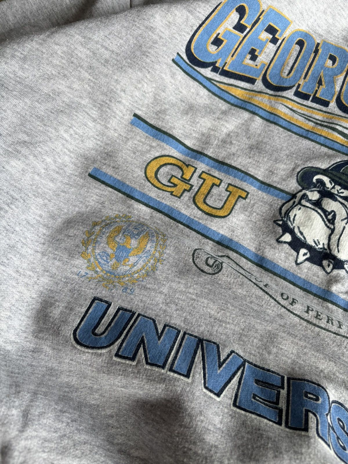 Other Vintage 90s Georgetown Hoyas Heather Grey Athletics Sweater Size US L / EU 52-54 / 3 - 5 Thumbnail
