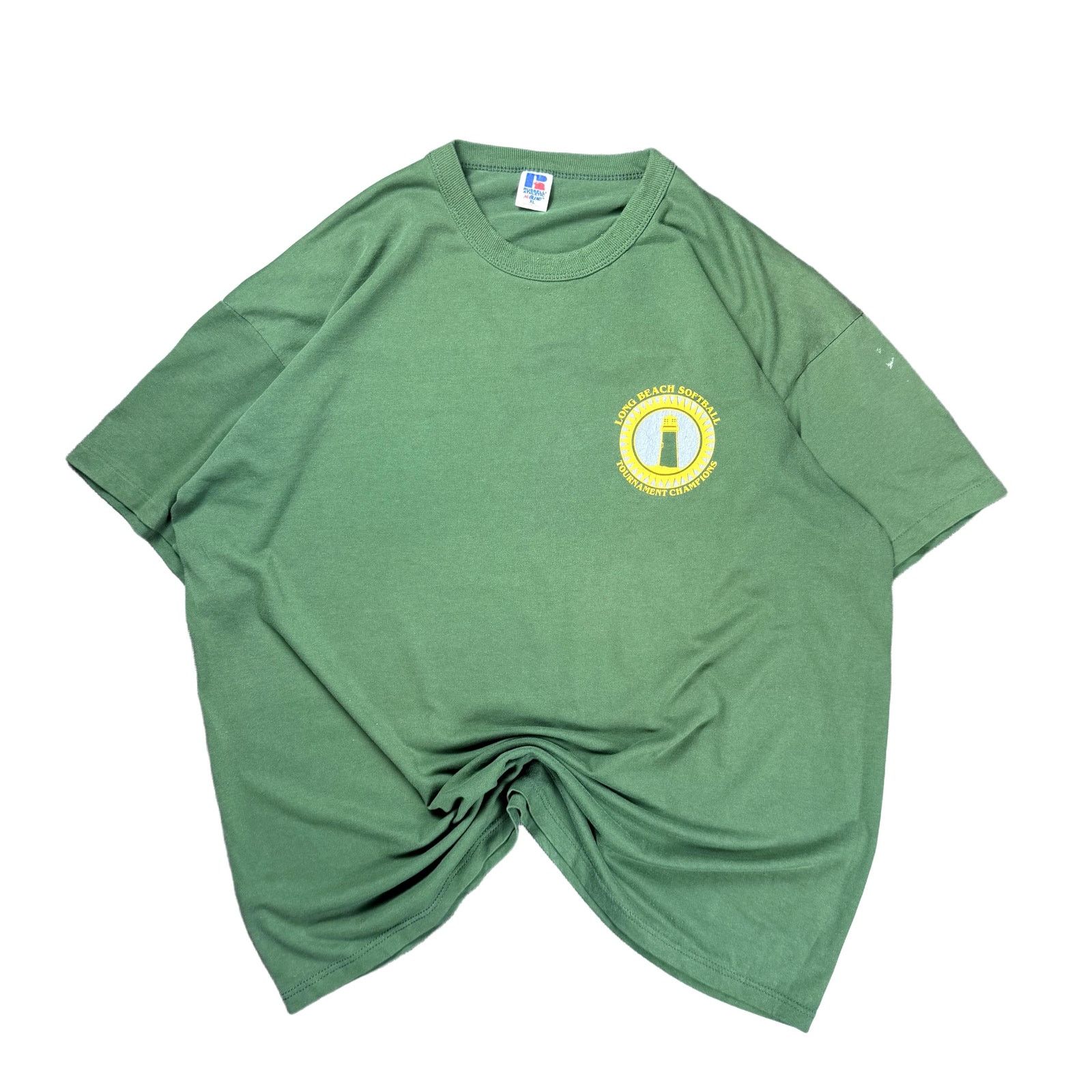 Russell Athletic Vintage 90s Russell Athletic Long Beach Softball Tee XL Size US XL / EU 56 / 4 - 1 Thumbnail