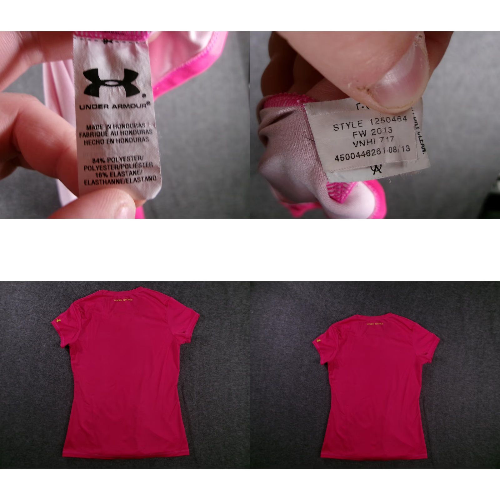 Under Armour VINTAGE Under Armour Women's T-Shirt Medium Pink Yellow Superman Graphic Crew Neck Short Sleeve Activewear Size M / US 6-8 / IT 42-44 - 8 Thumbnail