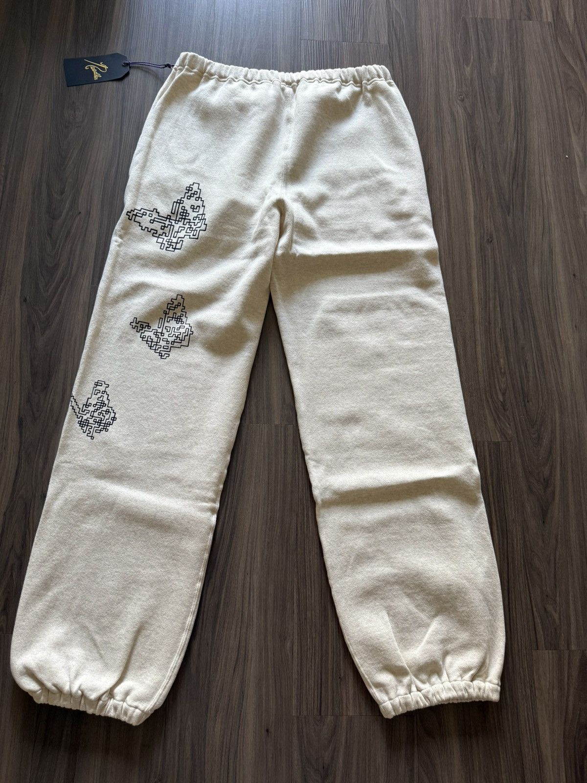 HIDDEN × Needles Hidden x Needles Butterfly Logo Sweatpants Oatmeal Beige L Size US 36 / EU 52 - 5 Thumbnail