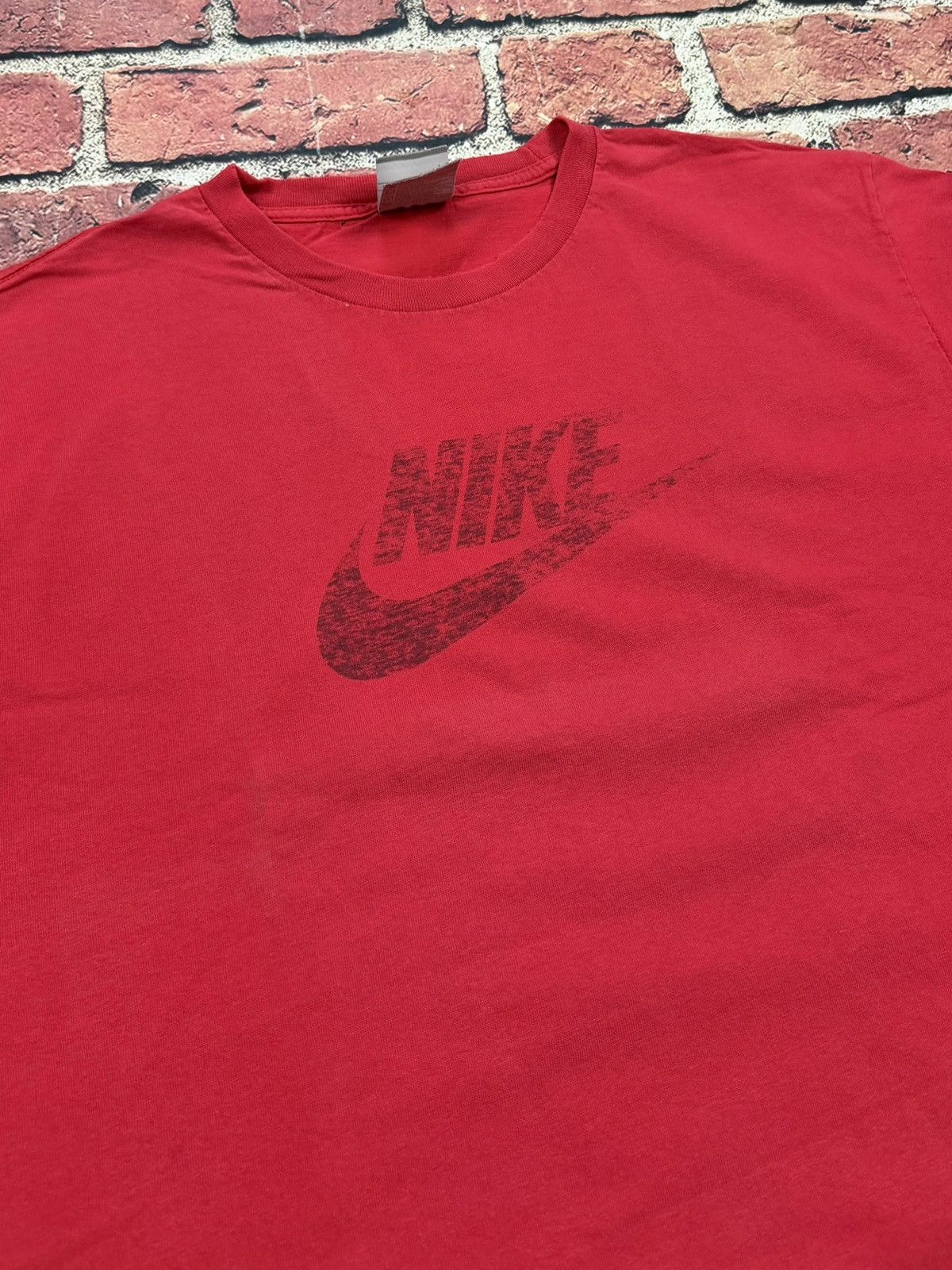 Nike Y2K Vintage Nike Long Sleeve Swoosh Graphic Tee Distressed Size US L / EU 52-54 / 3 - 7 Thumbnail